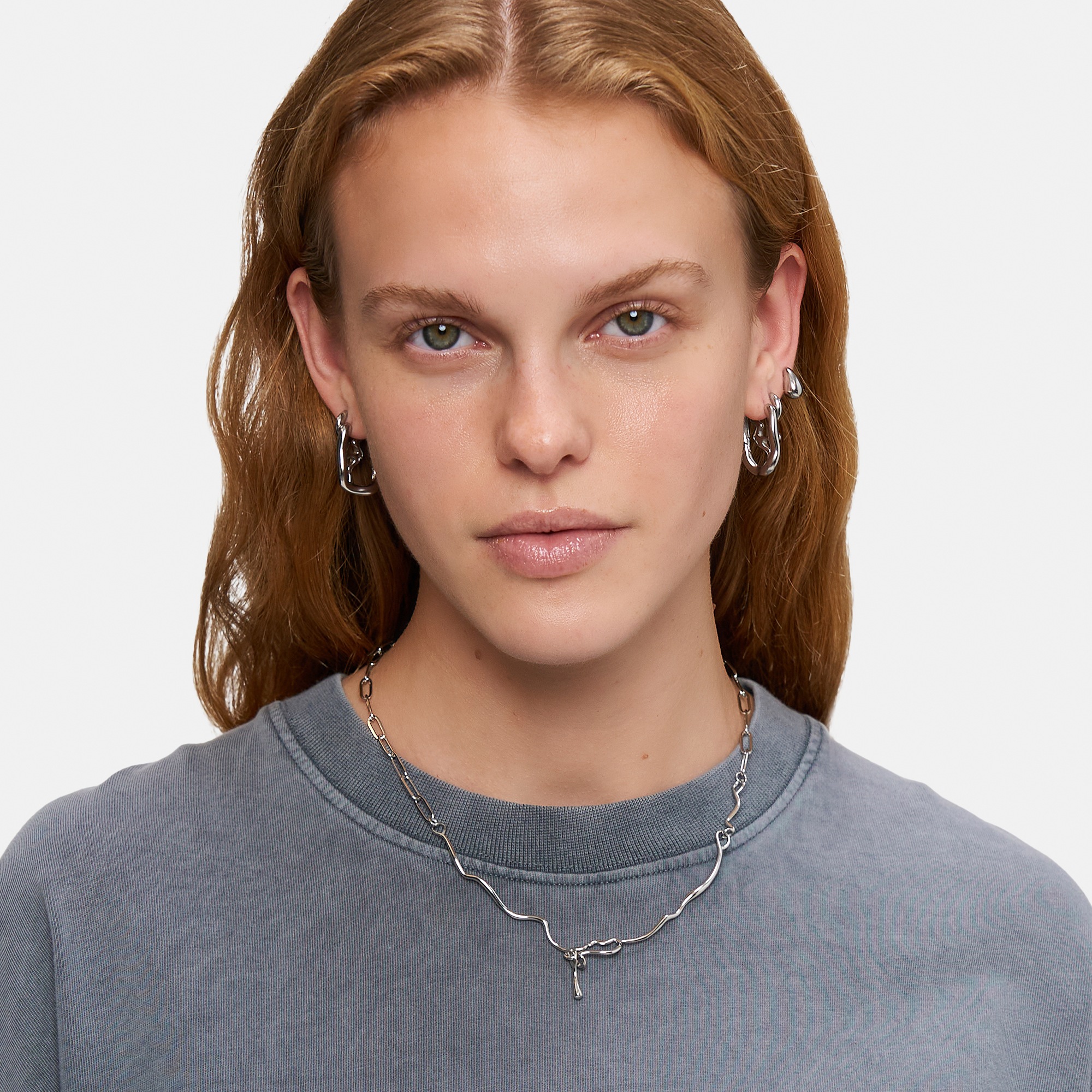 Liebeskind Berlin Paar Creolen »Schmuck Geschenk Edelstahl Ohrringe The Melting Organic«
