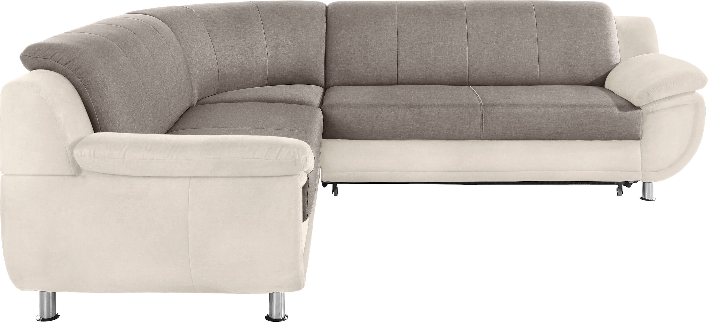TRENDMANUFAKTUR Ecksofa »Rondo 3, zeitlos und modern, im Materialmix, L-Form«, wahlweise Federkern für hohen Sitzkomfort, wahlweise Bettfunktion