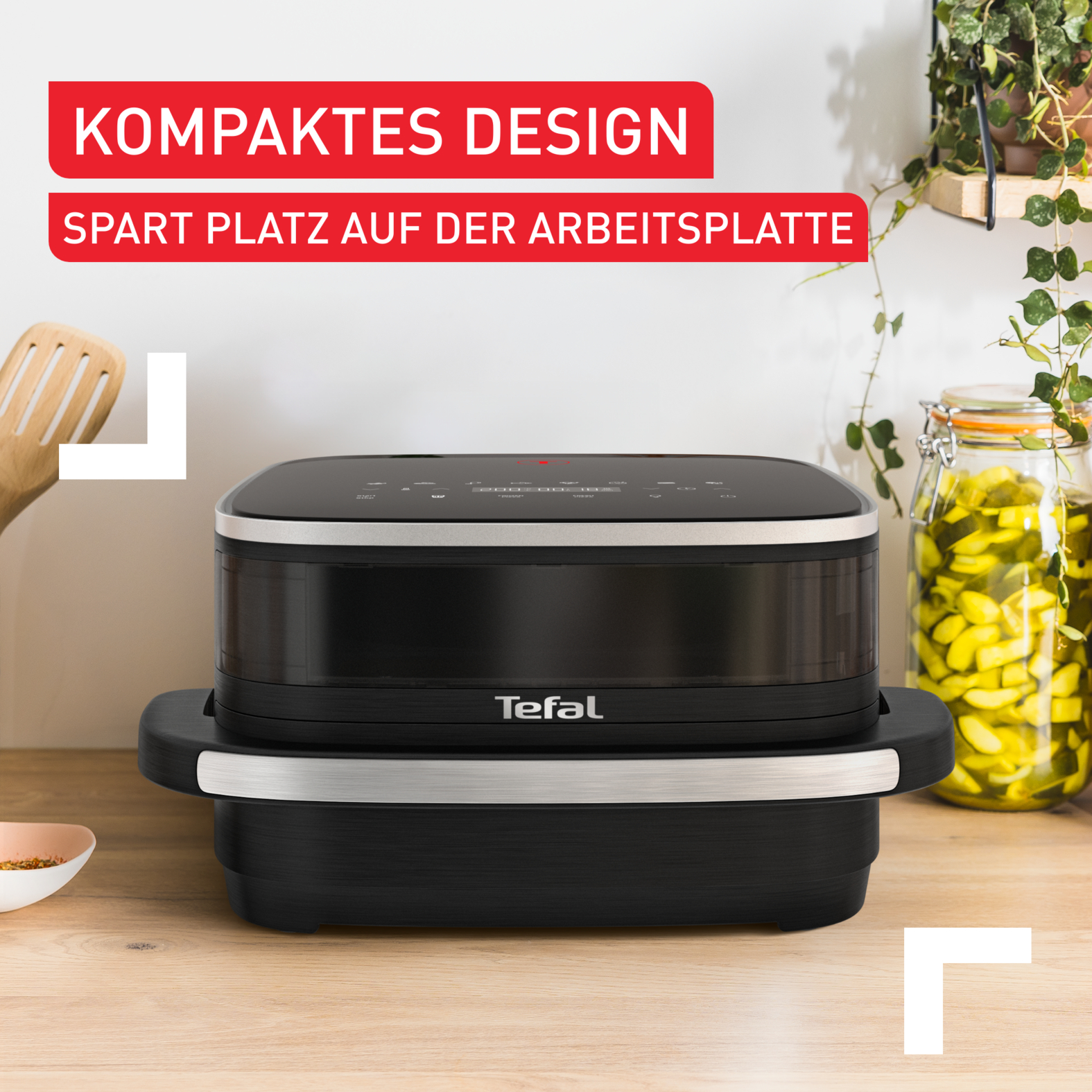 Thumbnail - Tefal Heißluftfritteuse "FW4018 Easy Fry XL Surface mit Pizzabackfunktion" 2200 W Extra-Crisp-Technologie, spart Zeit un...