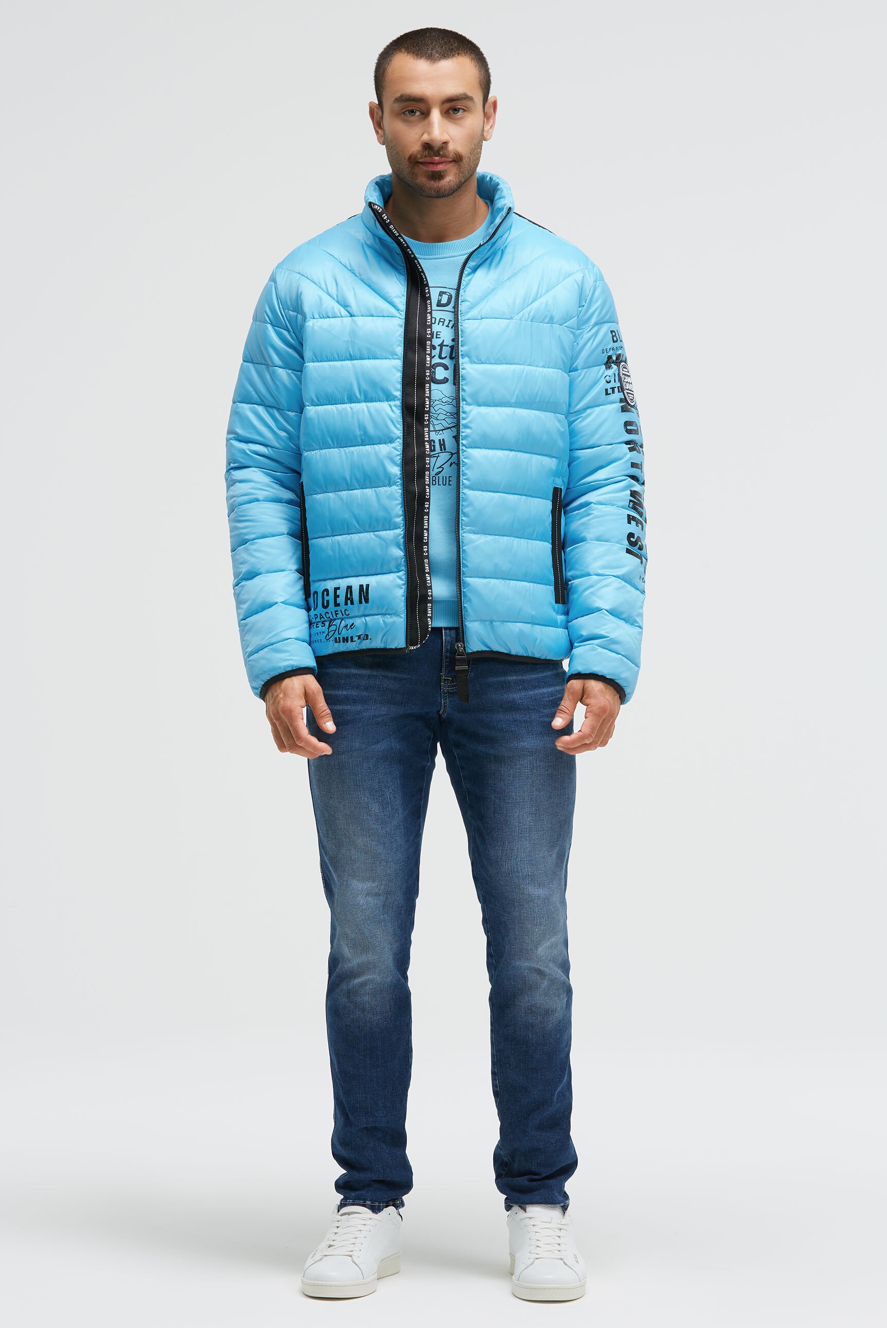 CAMP DAVID Outdoorjacke, ohne Kapuze, mit Windfangleiste