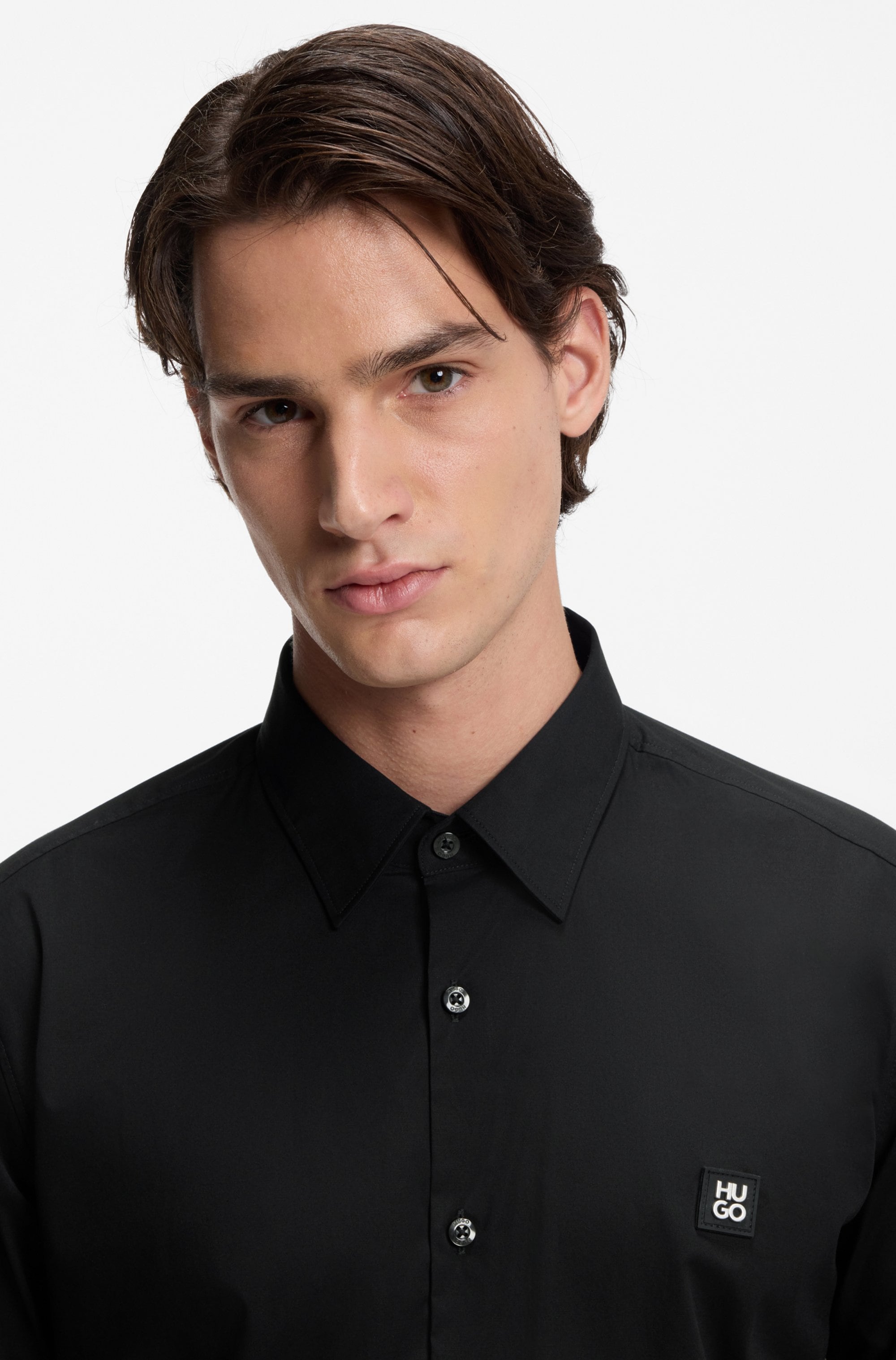 HUGO Businesshemd »Ermo« Kentkragen, Slim Fit, Baumwoll-Stretch