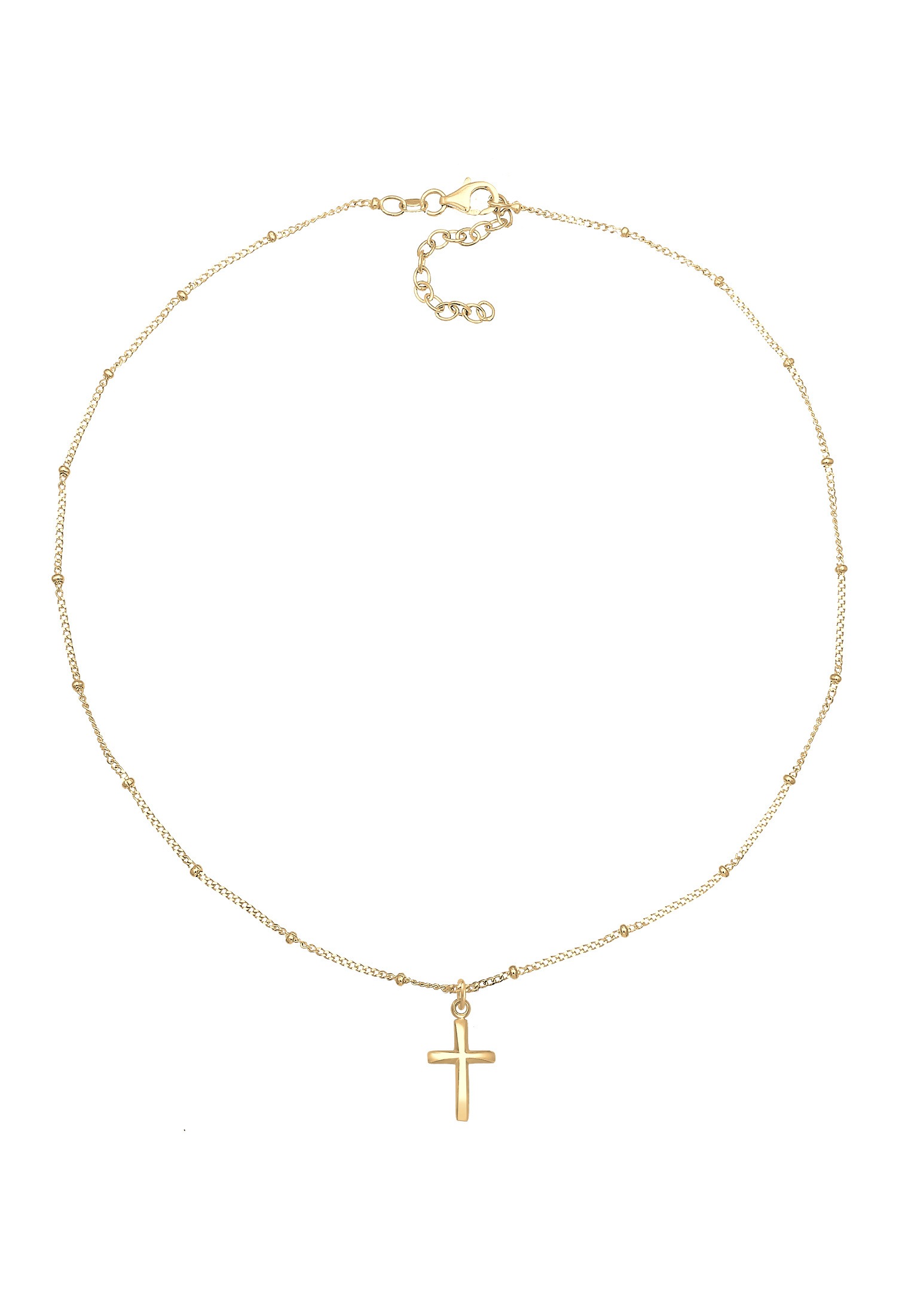 Elli Collier »Choker Kugelkette Kreuz Glaube 925 Silber«