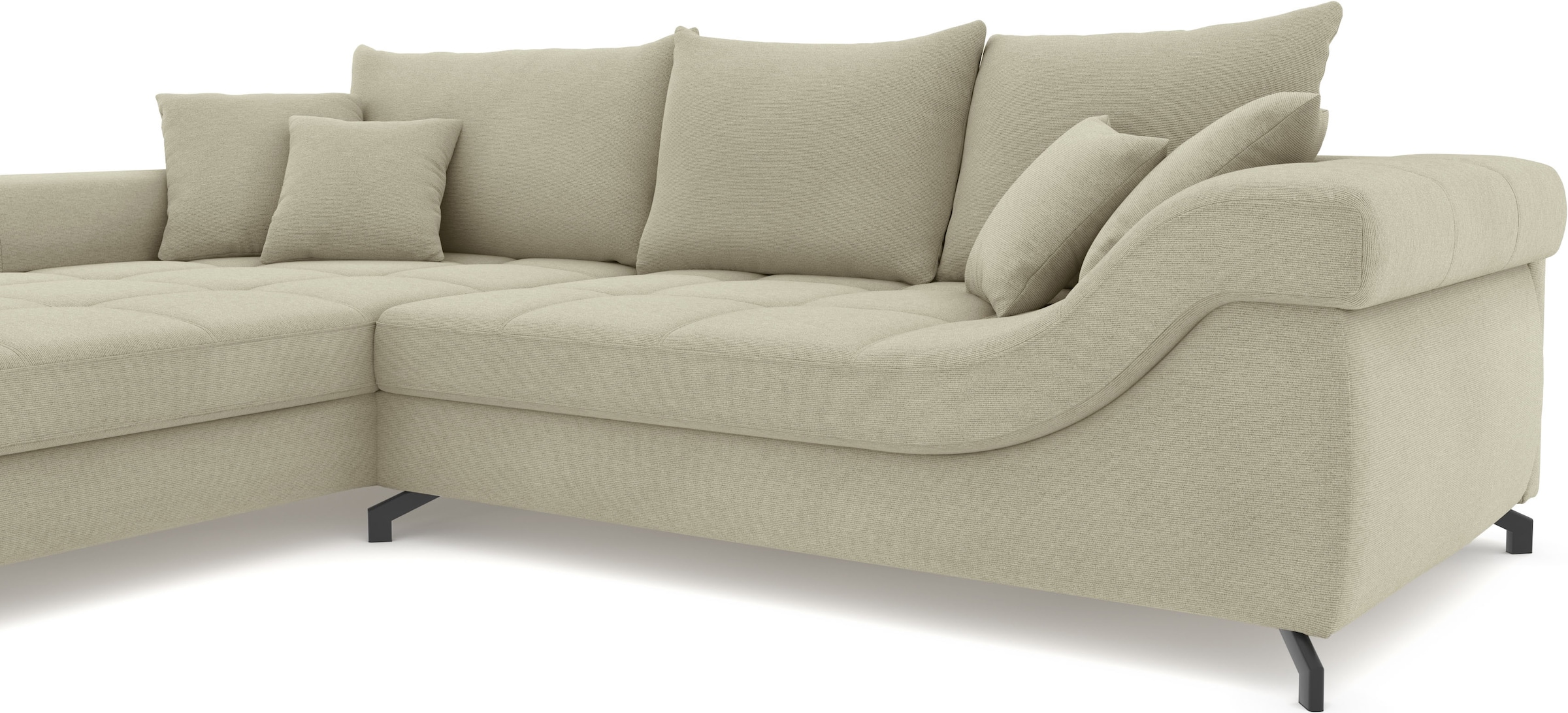 Mr. Couch Ecksofa »Taylor, L-Form, wahlweise mit Kaltschaum« wahlweise mit Kaltschaum bis 140 kg pro Sitzplatz belastbar