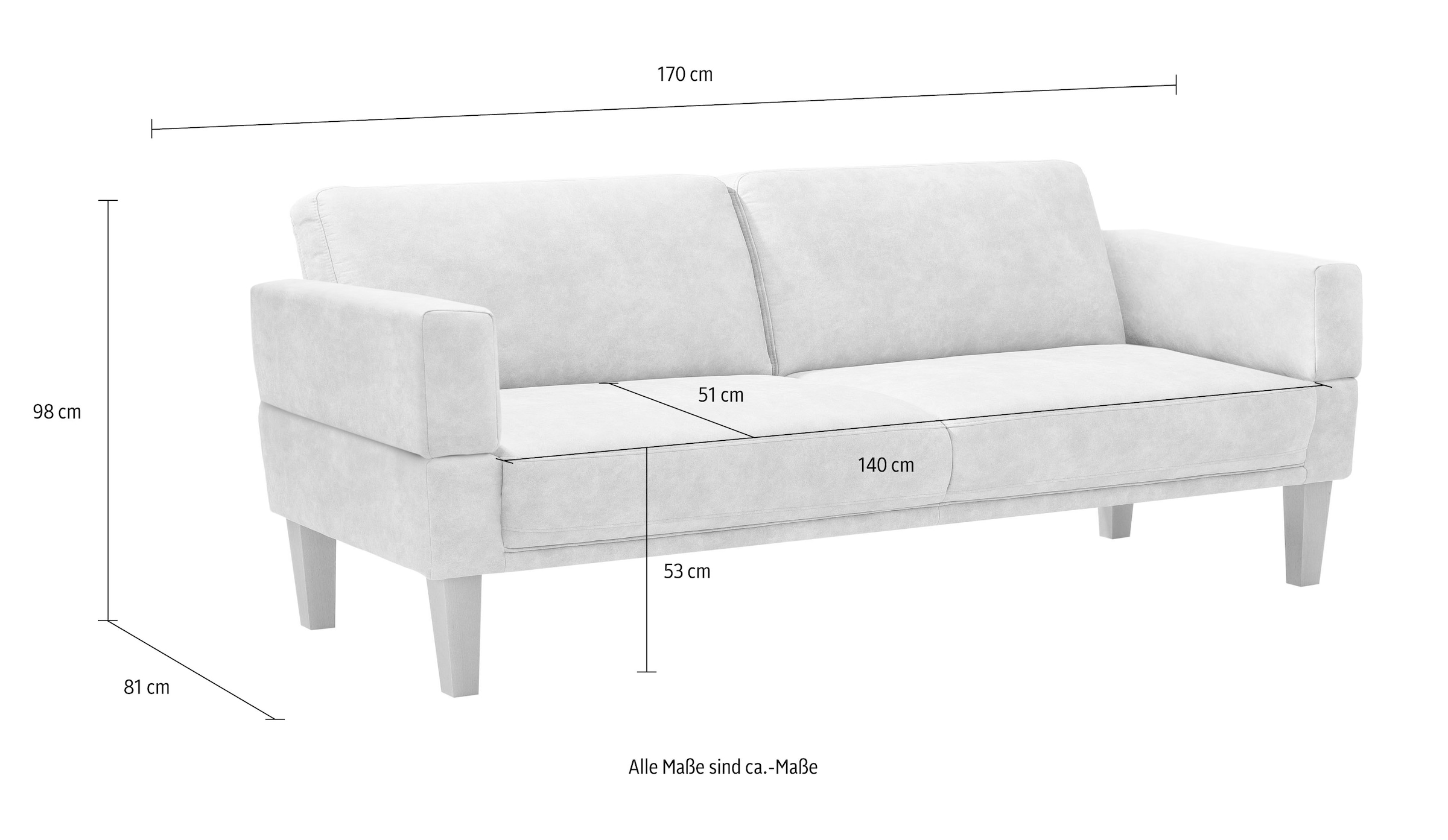 Home affaire Sofa »Fehmarn«, in 3 Breiten