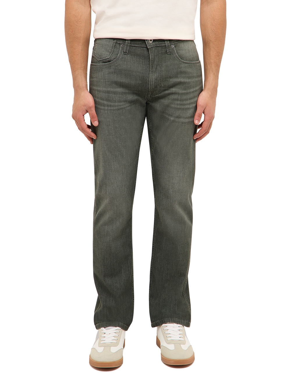 MUSTANG Herren Straight-Jeans "Herren Style Tramper Straight ULW", grau, Gr. 36, unifarben, Denim/Jeans, 80% Baumwolle, 18% Polyester, 2% Elasthan,