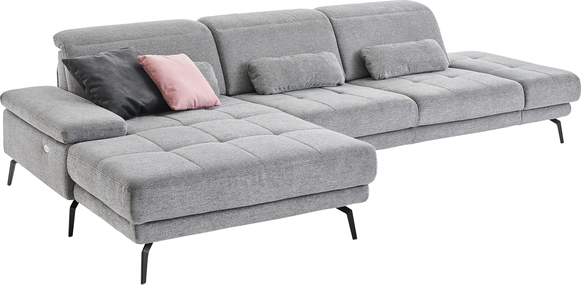 Die PlanBar Ecksofa »MP-IN20126 L-Form«, mit Kopfteilverstellung, optional Sitztiefen- & Armteilverstellung