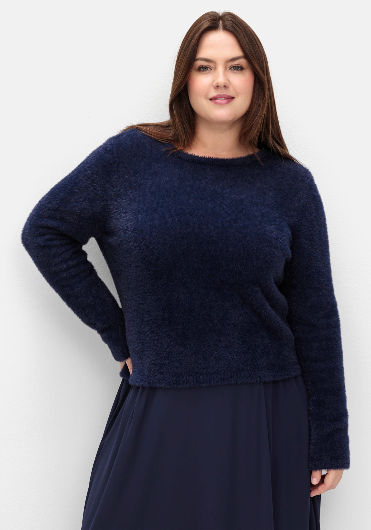 Sheego Rundhalspullover "Pullover" günstig online kaufen