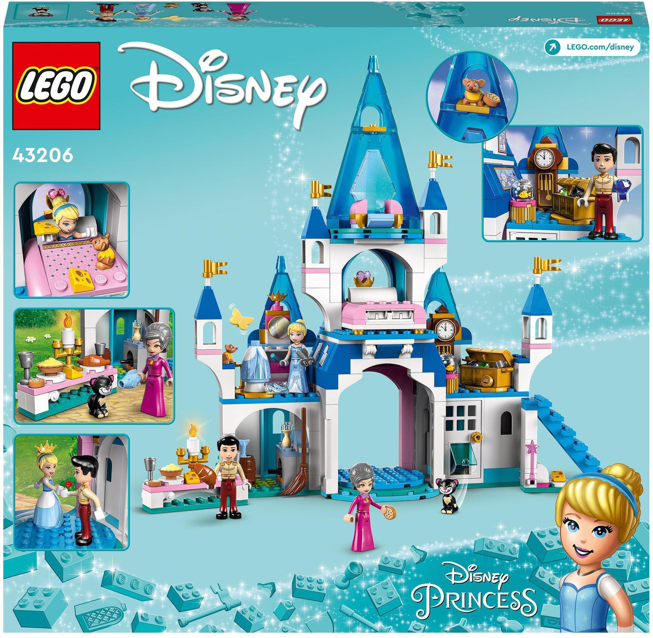 LEGO® Konstruktionsspielsteine »Cinderellas Schloss (43206), LEGO® Disney Princess«, (365 St.), Made in Europe