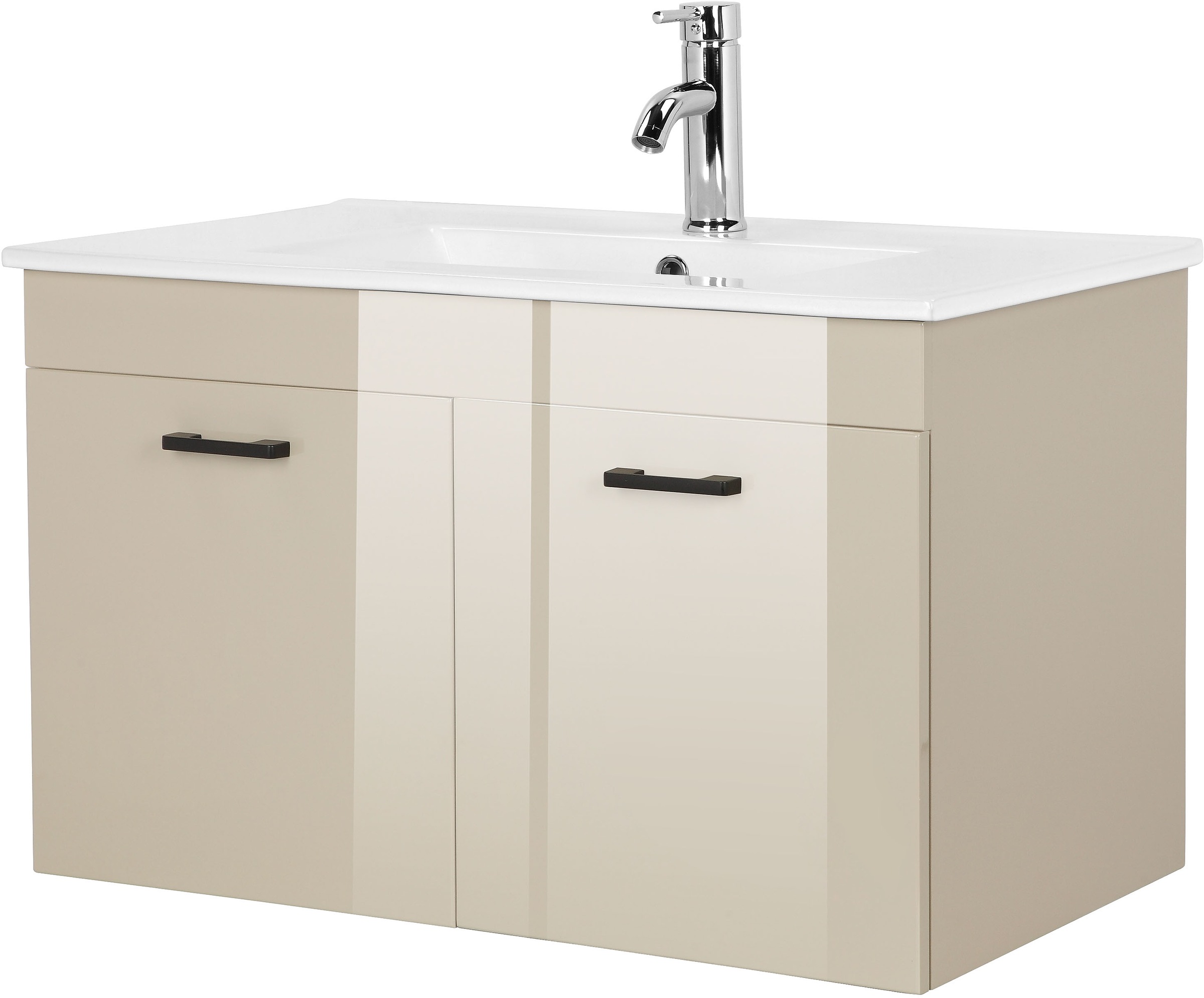 welltime Waschtisch "Florenz, Breite 60cm, 2 Tür, 2 Fächer, MDF-Front", Was günstig online kaufen