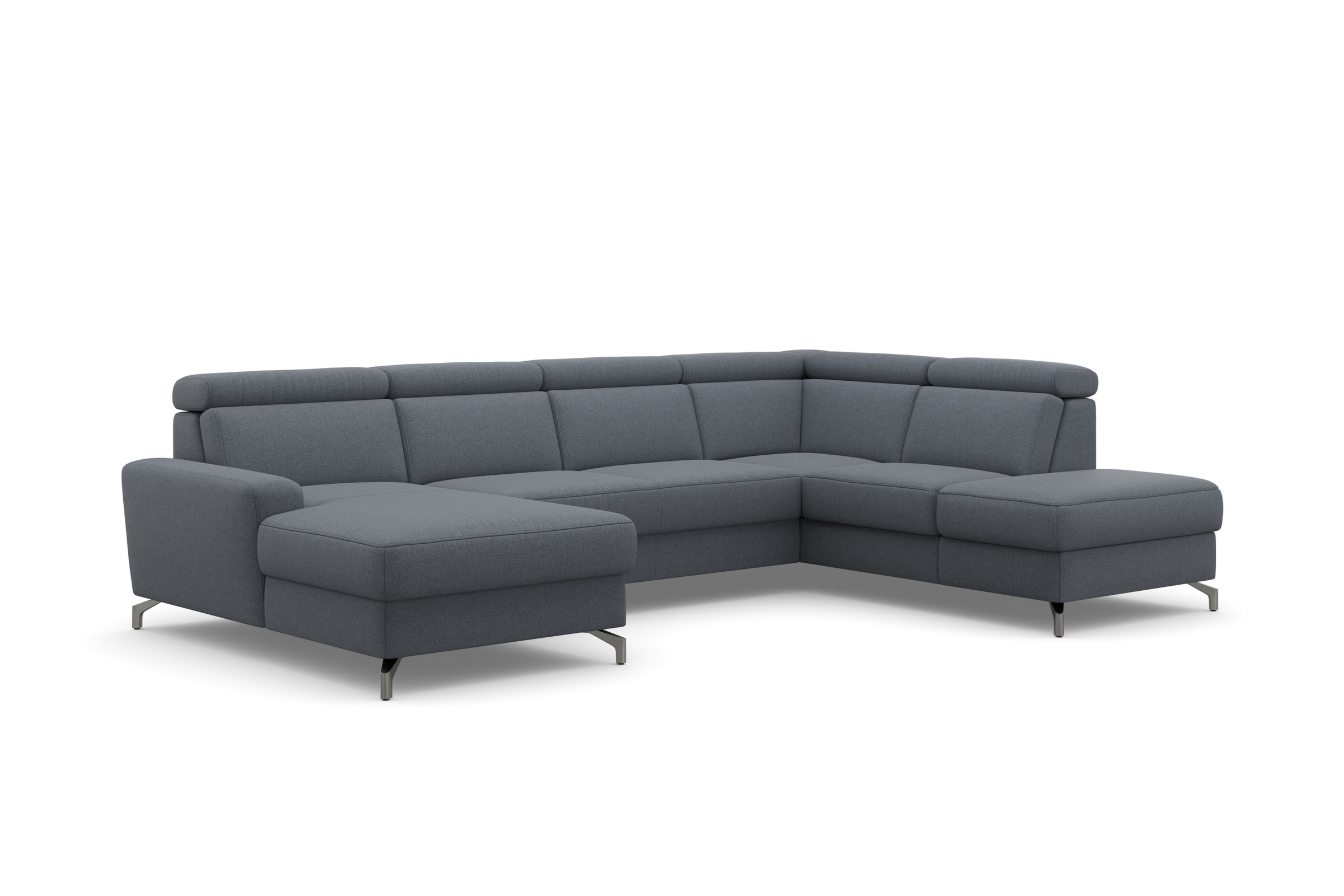 sit&more Wohnlandschaft »Scarlett U-Form«, inklusive Kopfteilverstellung, wahlweise mit Bettfunktion, Bettkasten