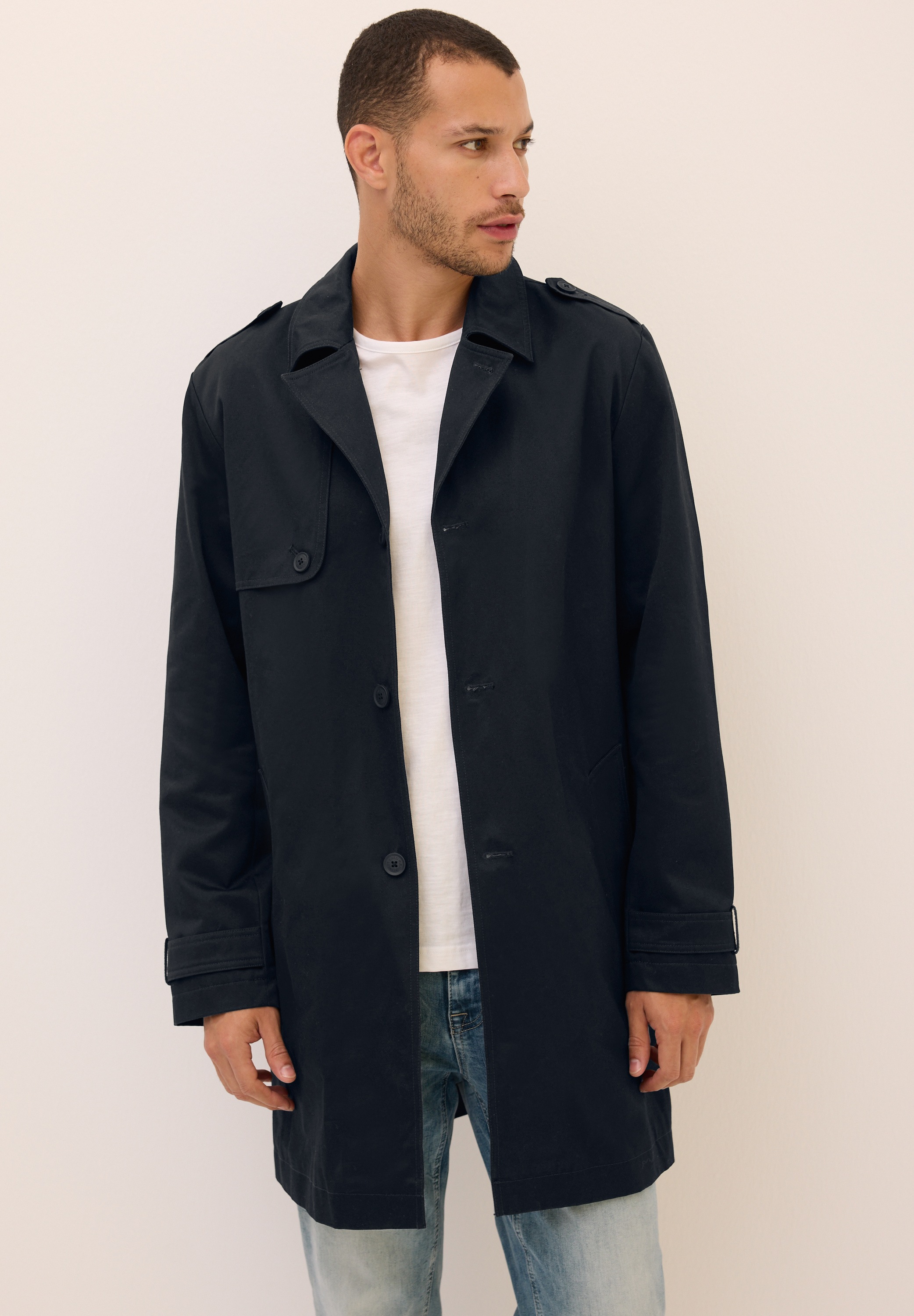 STREET ONE MEN Outdoorjacke, ohne Kapuze, mit Reverskragen
