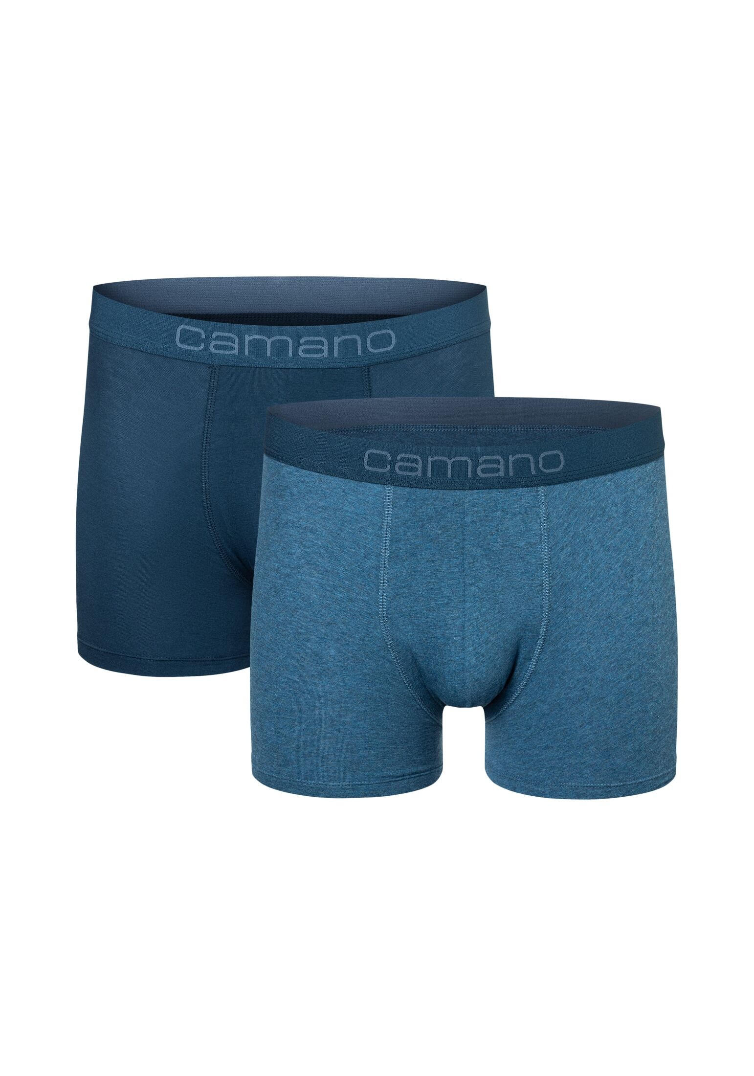 CAMANO Herren Boxershorts "Boxershorts Unterhosen Herren elastischer Gummibund ohne", Gr. XXL, blau, 95% Baumwolle, 5% Elasthan, Unterhosen