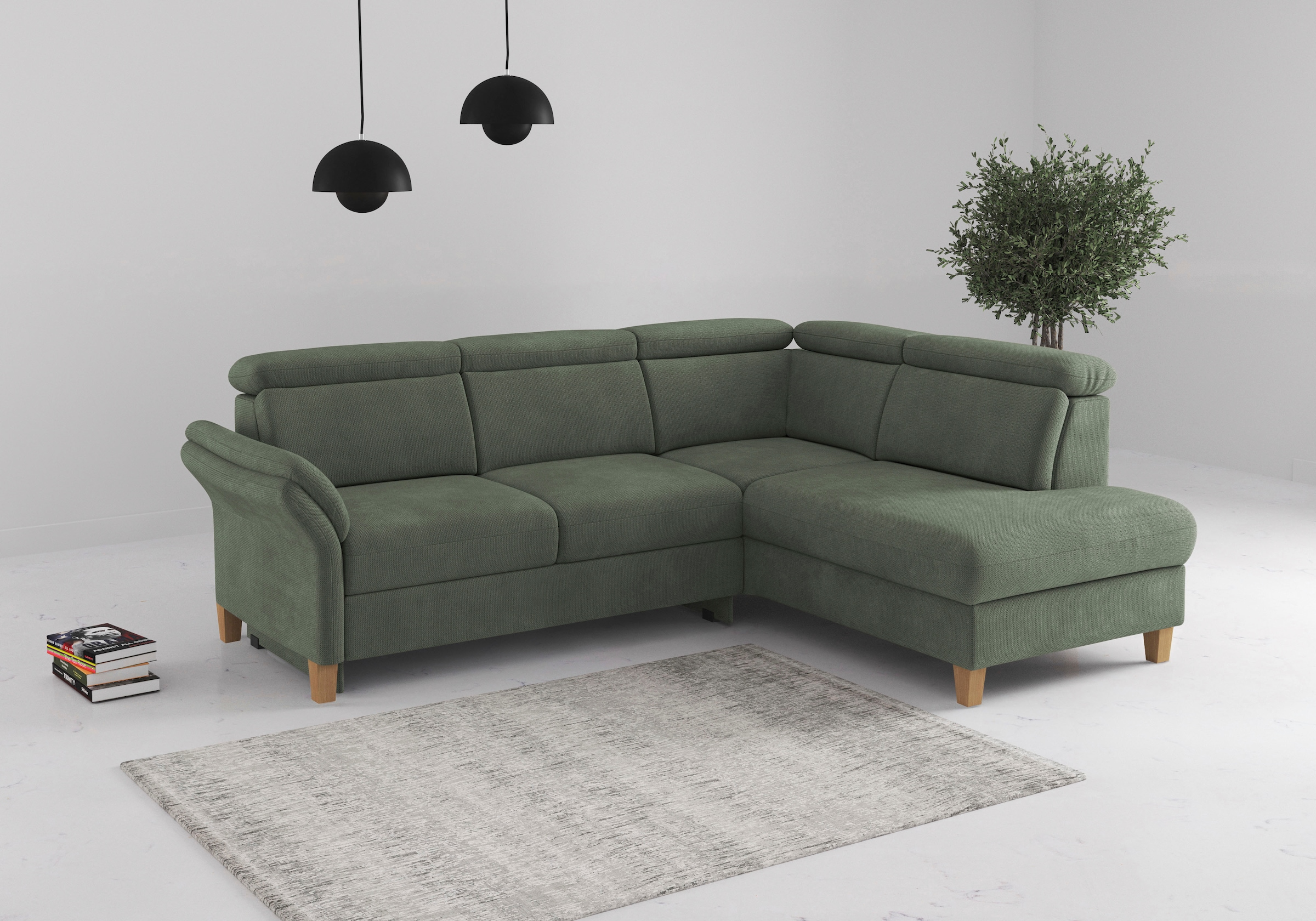 OTTO home Ecksofa "Glendale, L-Form" inkl. Kopfteilverstellung, wahlweise mit Vorziehsitz und Bettkasten