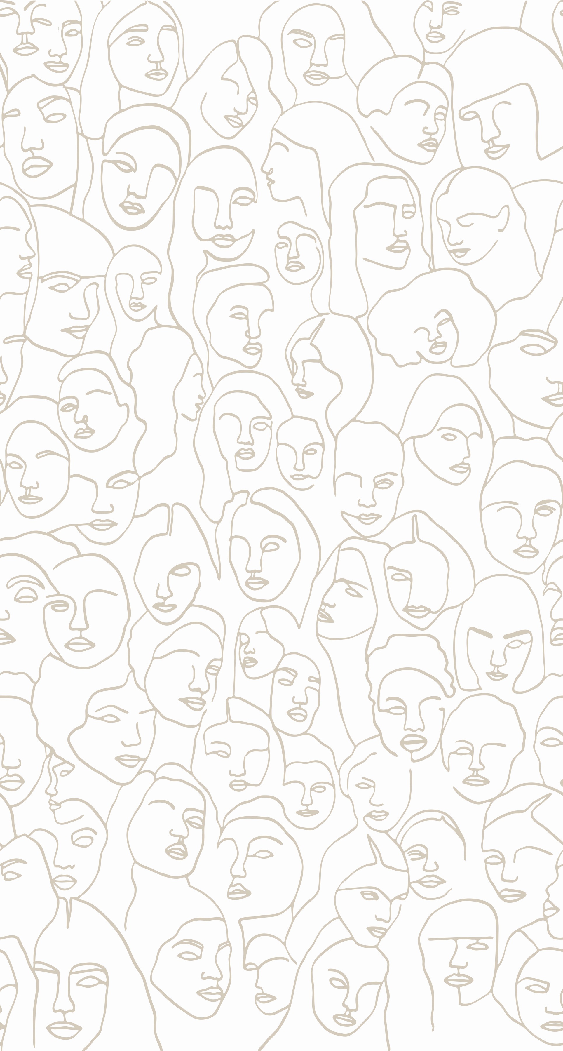 vtwonen Fototapete "Faces" 3D-Optik glatt 150x280 cm