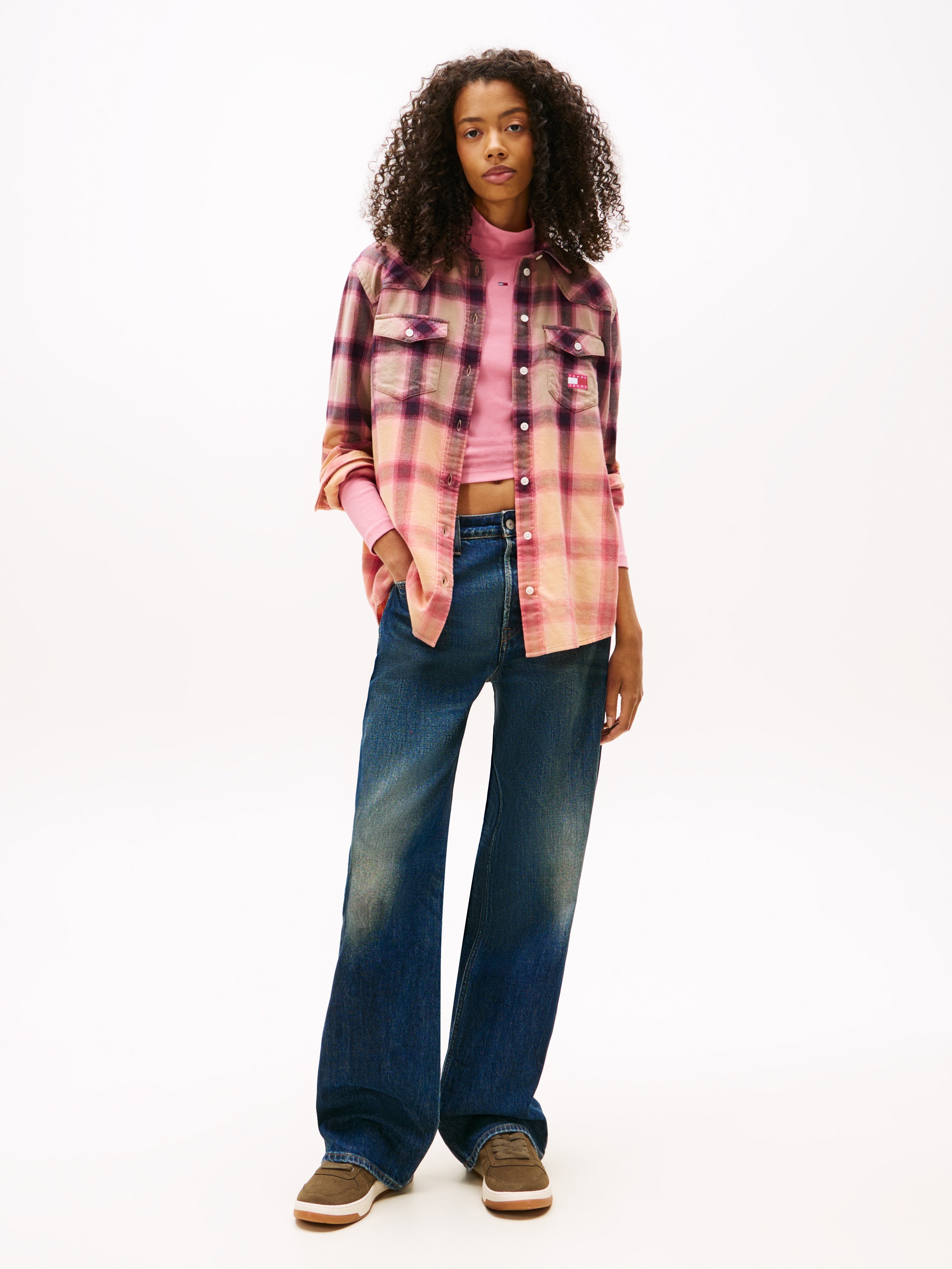 Thumbnail - Tommy Jeans Flanellbluse "TJW RLX FLANNEL SHIRT" aus weicher Flanell Qualität