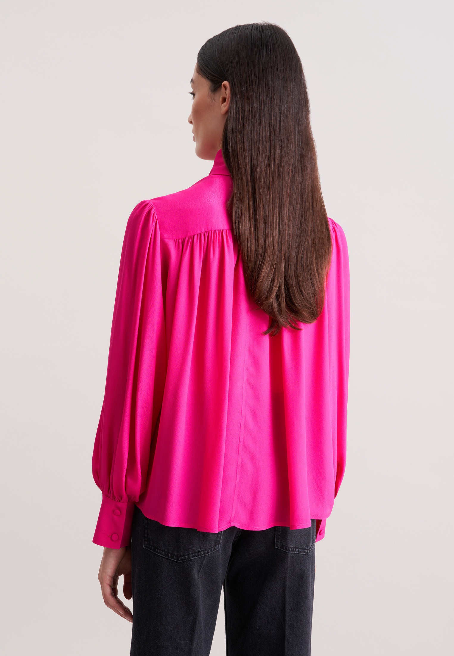 seidensticker Klassische Bluse 1/1 Binderkragen Uni günstig online kaufen