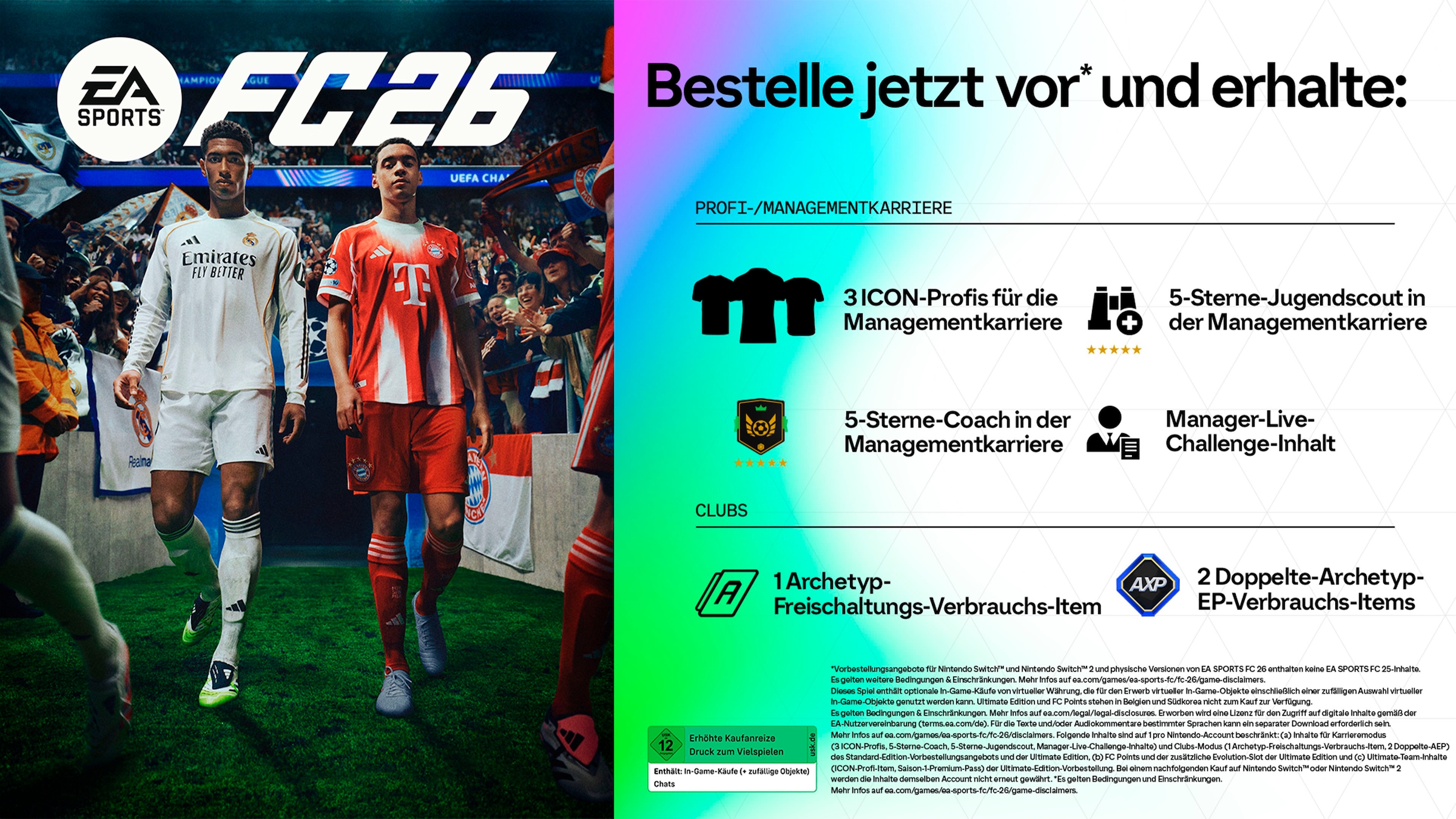Electronic Arts Spielesoftware »EA Sports FC 26 | inkl. Vorbestellerbonus«, Nintendo Switch 2