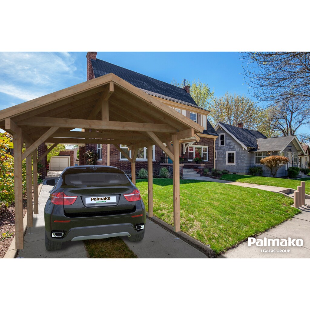 Palmako Einzelcarport »Robert«, Holz, hellbraun