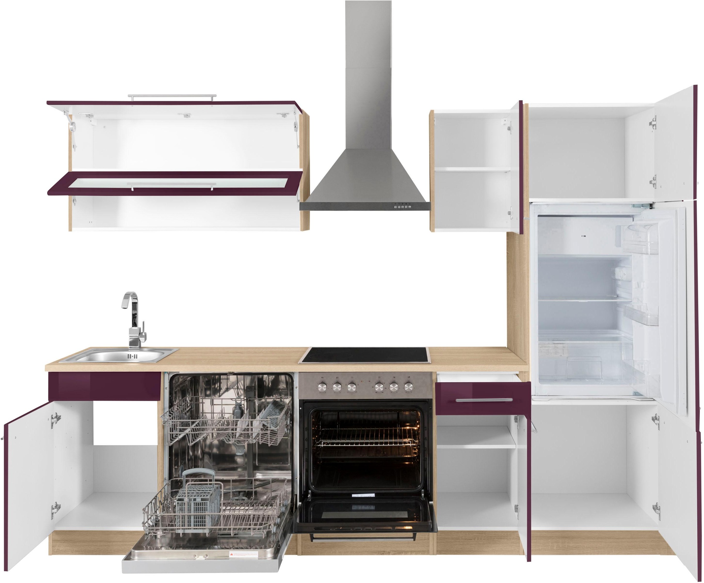 KOCHSTATION Küchenzeile »KS-Eton«, mit E-Geräten, Breite 270 cm