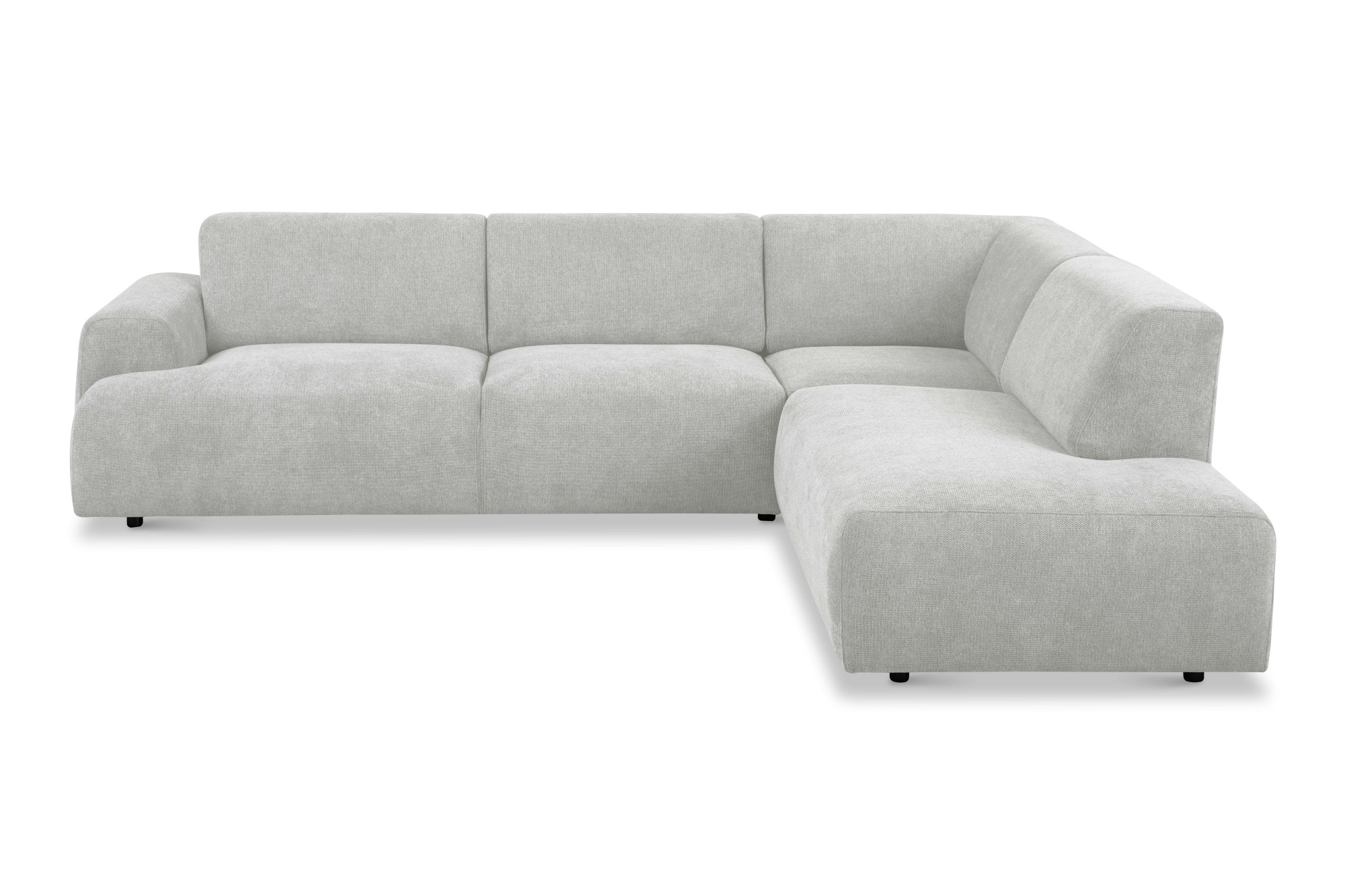 andas Ecksofa »Linkka, Breite 282 cm«, L-Form, in einem weichen Chenille-Stoff, mit Wellenunterfederung