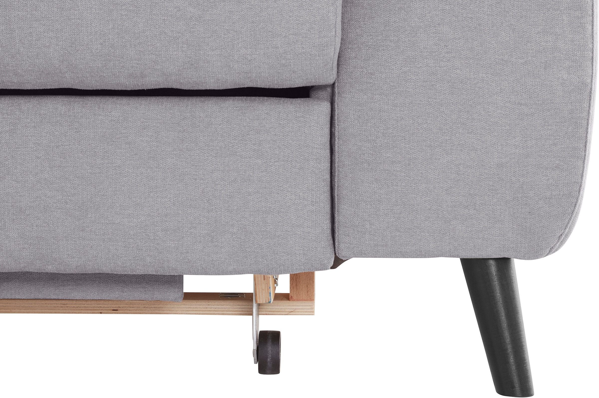 COTTA Ecksofa »Mia L-Form mit 3 Zierkissen«, wahlweise mit Bettfunktion, Bettkasten, Beleuchtung & Wireless-Charger