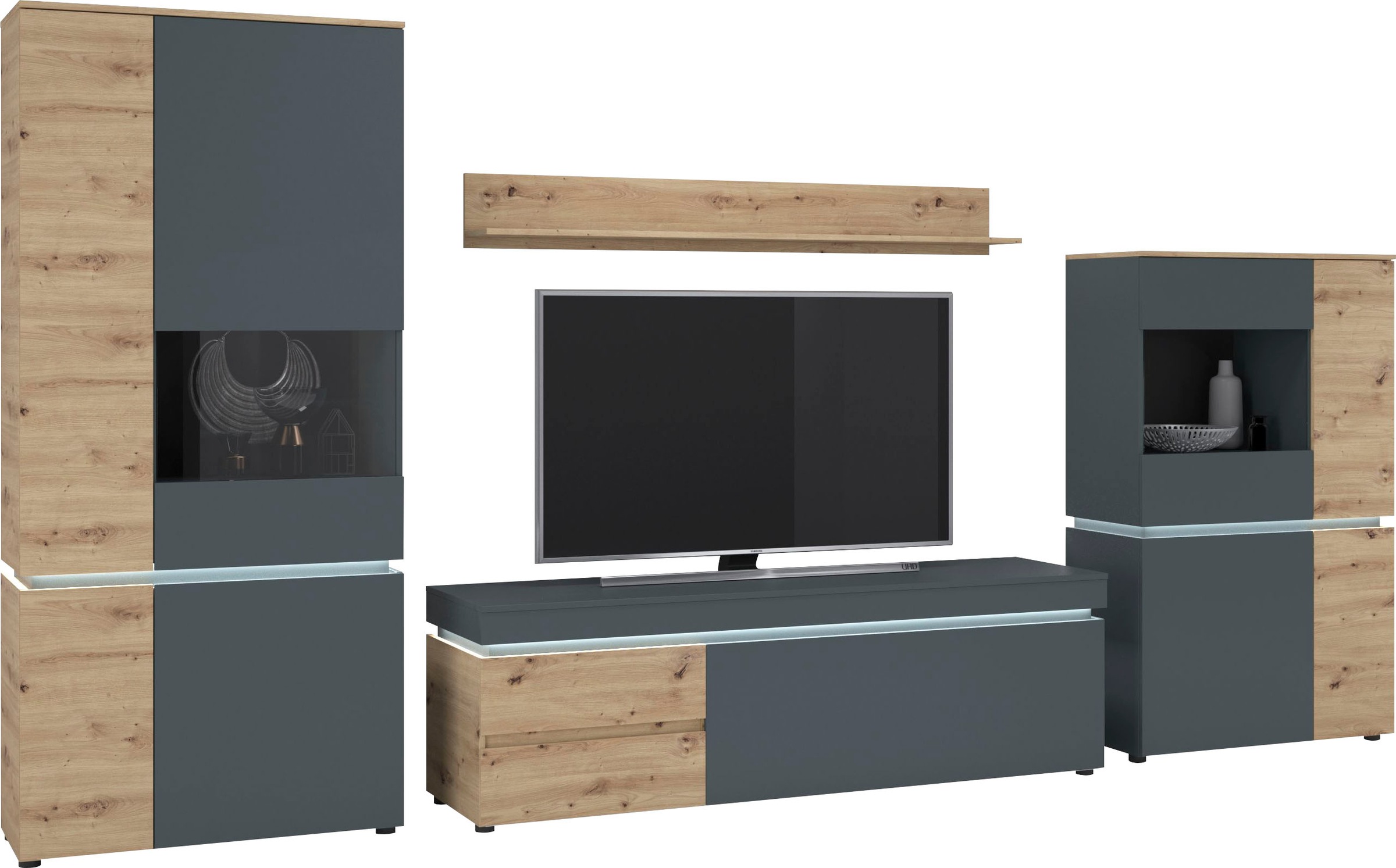 Home affaire Wohnwand "Luci" Set, 4 Stk. tlg. günstig online kaufen