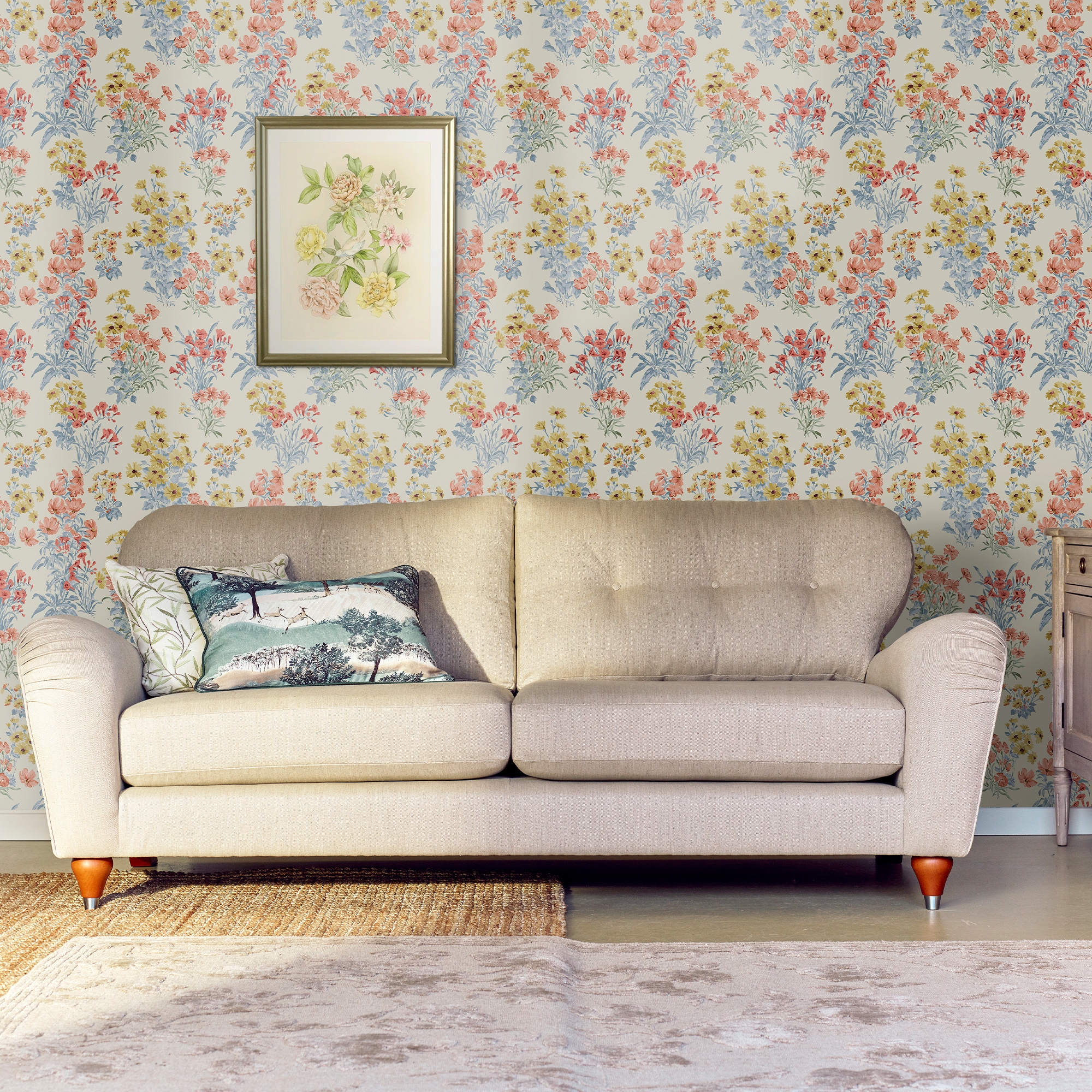 LAURA ASHLEY Vliestapete "Megan" geblümt glatt 10mx52cm (ca. 5m2)