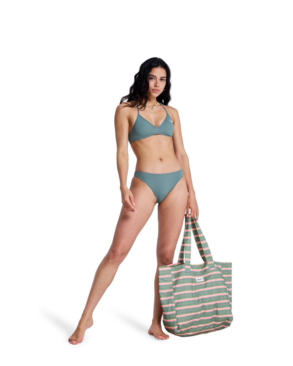 ROXY Solid Essentials Triangel-Bikini-Top Agave Grün XXL 5