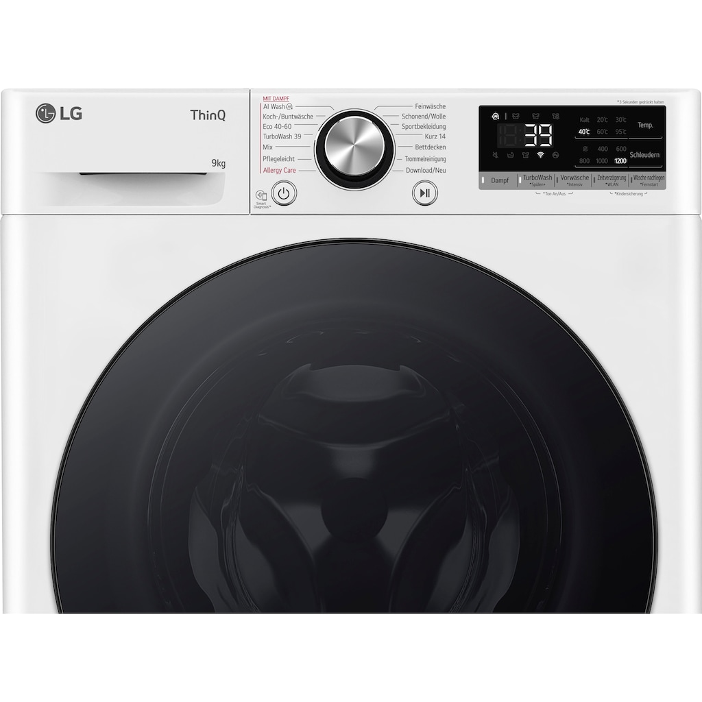 LG Waschmaschine »F2V7SLIM9(B)«, F2V7SLIM9, 9 kg, 1200 U/min