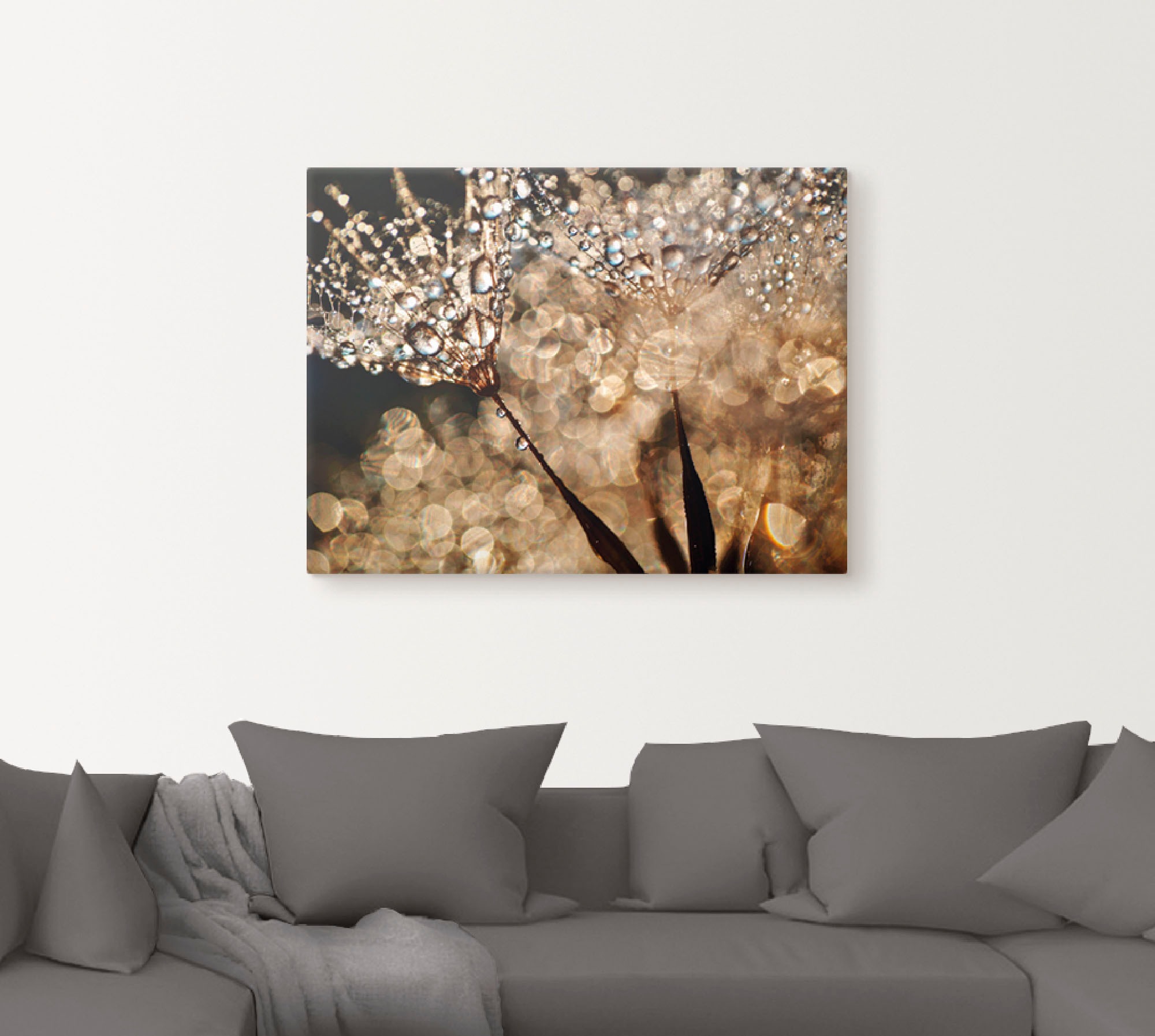 Artland "Pusteblume Goldschimmer" Blumen 1 Stk. tlg. als Alubild, Leinwandb günstig online kaufen