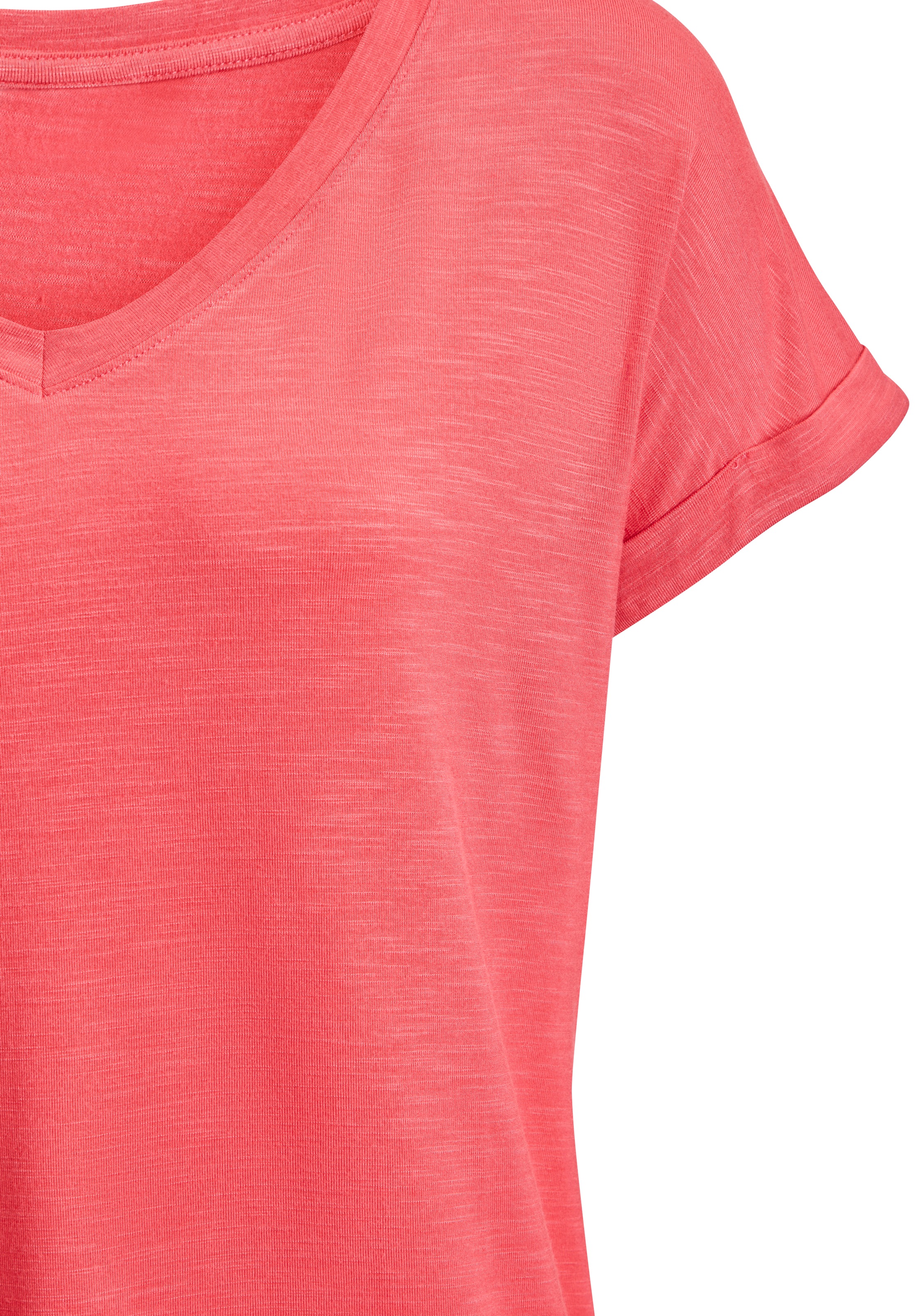 Thumbnail - Beachtime V-Shirt "mit fixiertem Ärmelumschlag" 1 aus elastischer Viskose-Qualität