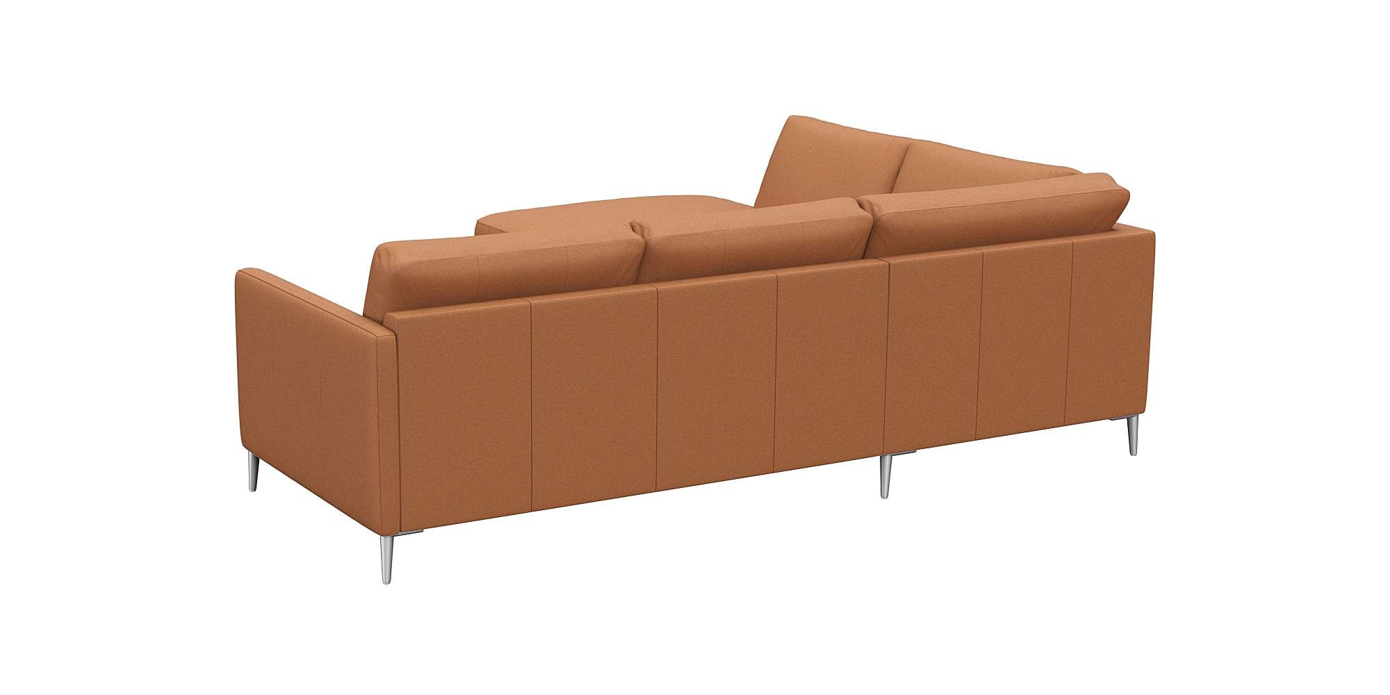 FLEXLUX Ecksofa »Fiore, L-Form«, schmale Armlehnen, Füße alufarben, B/T 234/225 cm, Kaltschaum im Sitz