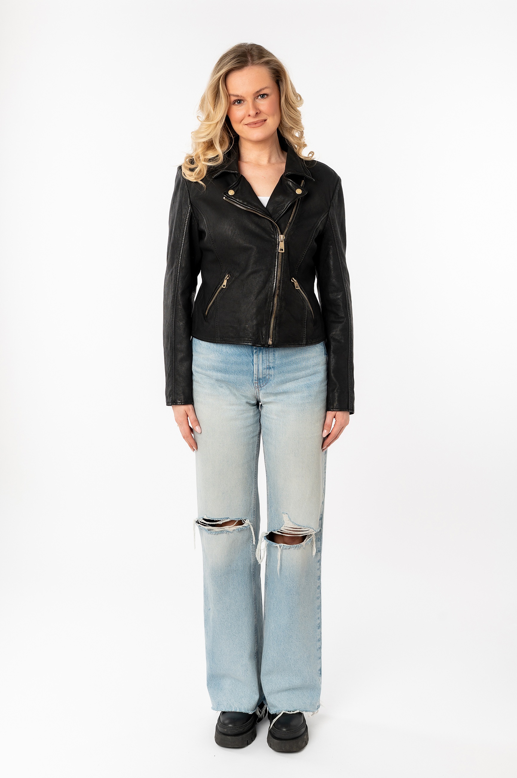 Mauritius Lederjacke »MWInessa«, mit Reverskragen