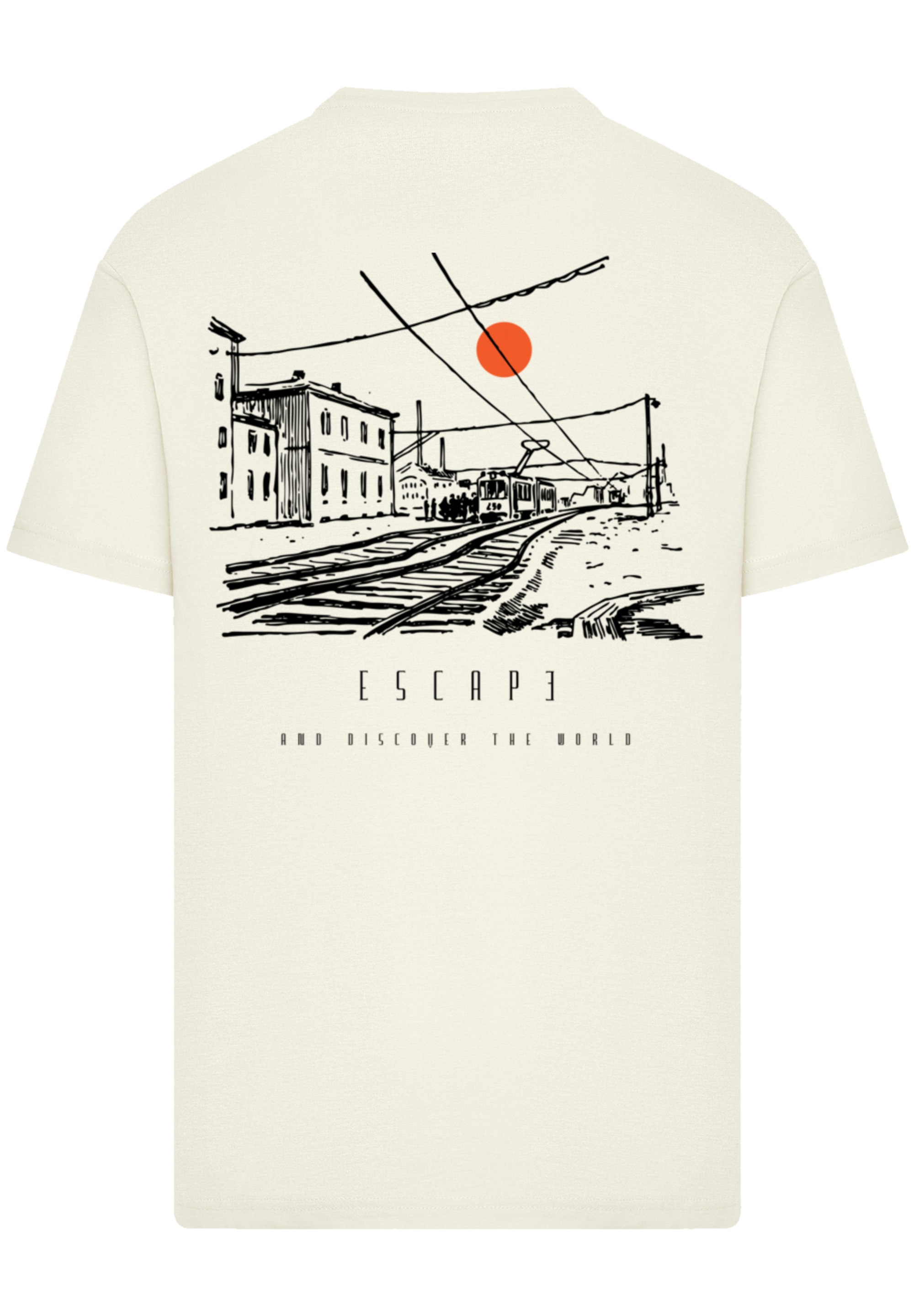 F4NT4STIC T-Shirt »Escape Discover the World Town Train Station«, Premium Qualität, ESCAPE Collection