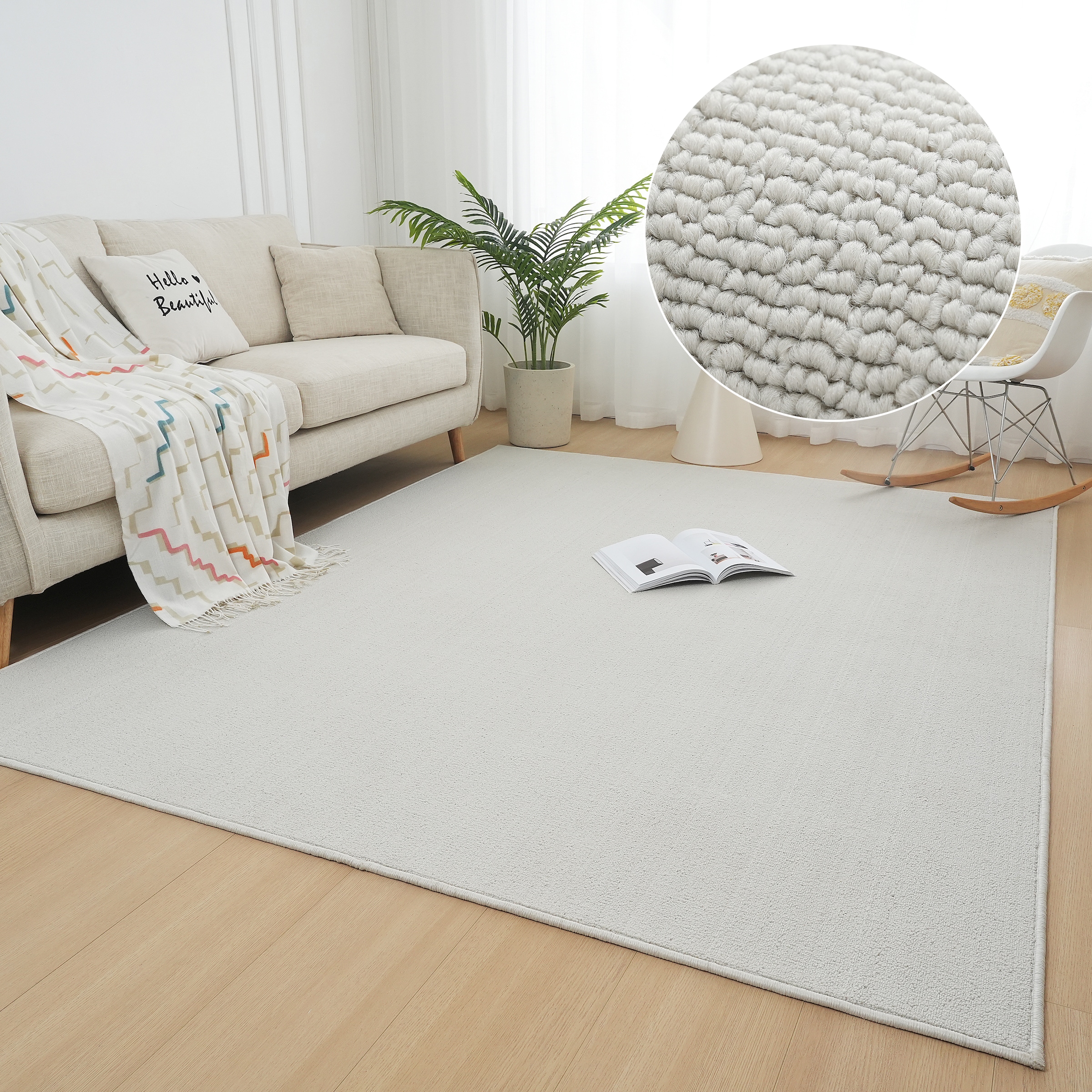 my home Teppich "Jola, Uni-Farben, besonders dichte Qualität, Boho" rechtec günstig online kaufen