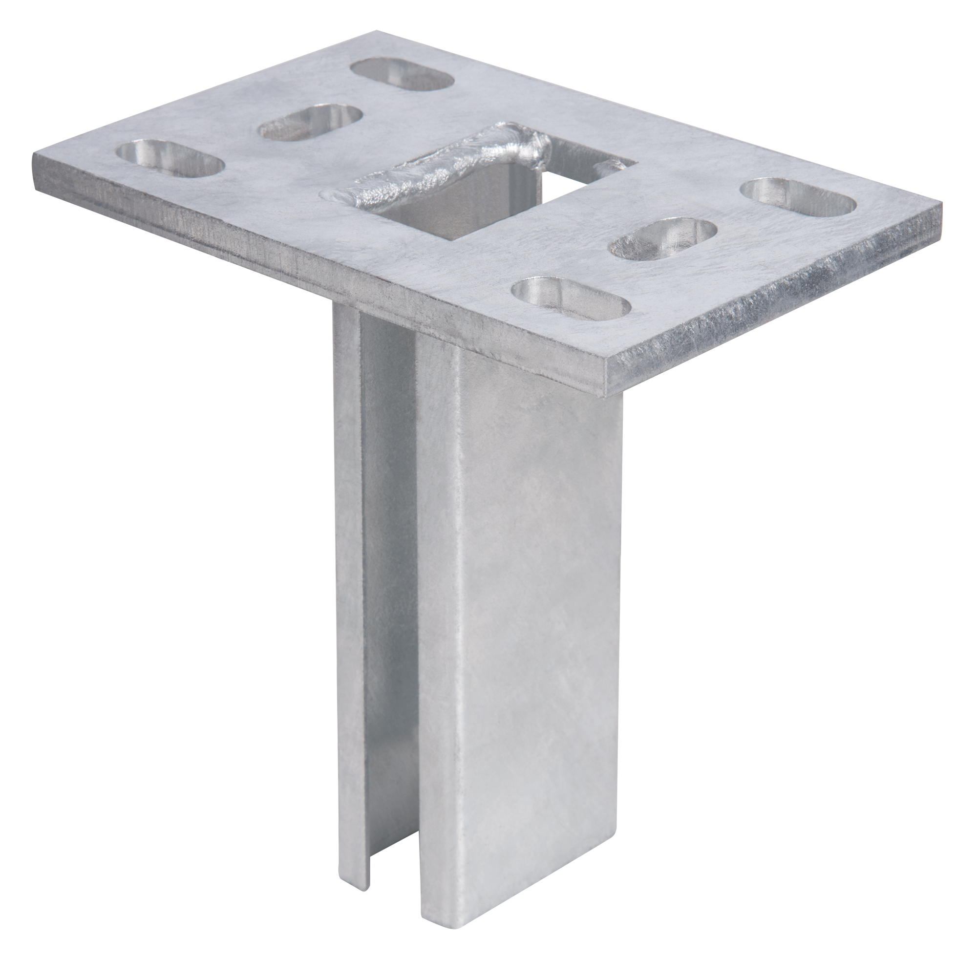 Alberts Pfostenträger, für Zaunpfosten 60x40 mm für Doppelstabmatten, Platte 150x100 mm