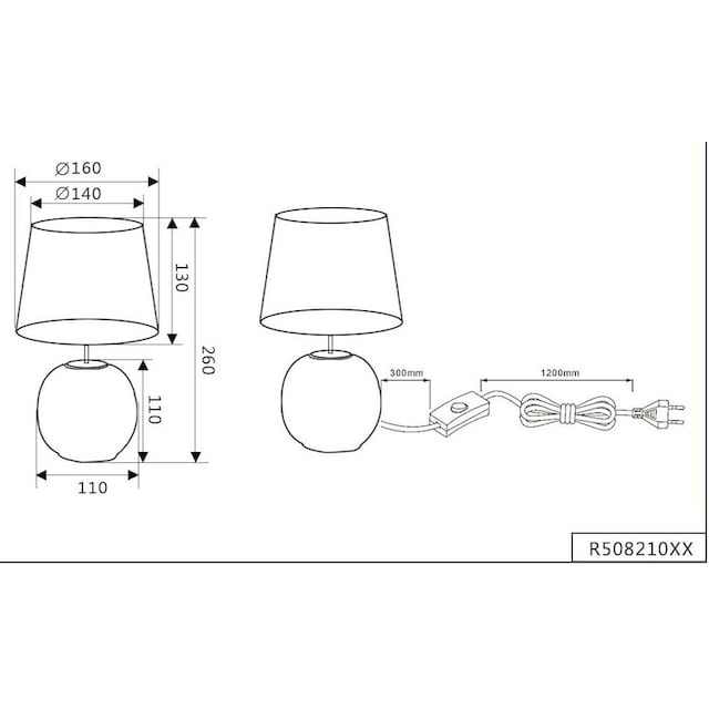 TRIO Leuchten Schreibtischlampe »Sophia«, 1 flammig-flammig, Nachttischlampe,  Keramik goldfarbig Samtschirm grau/gold, Wohnzimmer bestellen | BAUR