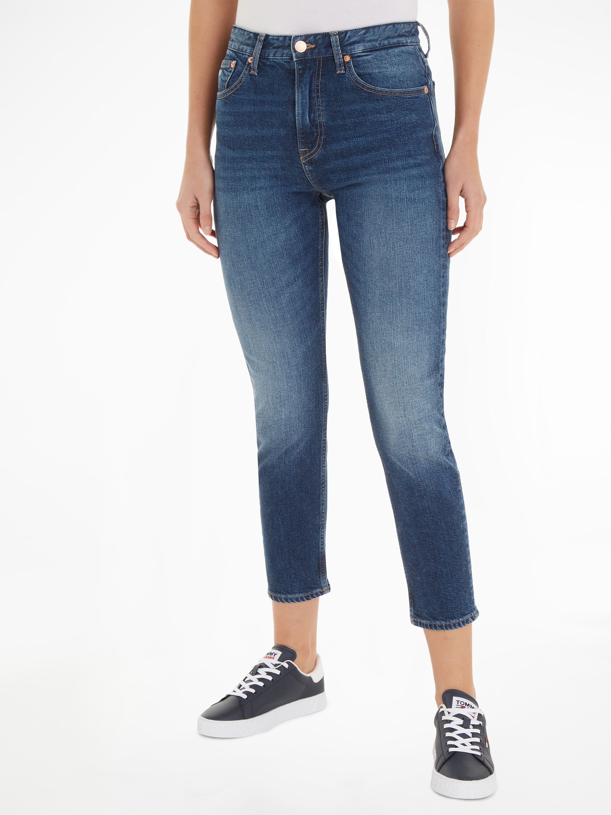 Tommy Jeans Slim-fit-Jeans »IZZIE HR SL ANK CG4139«, mit Tommy Logo-Badge