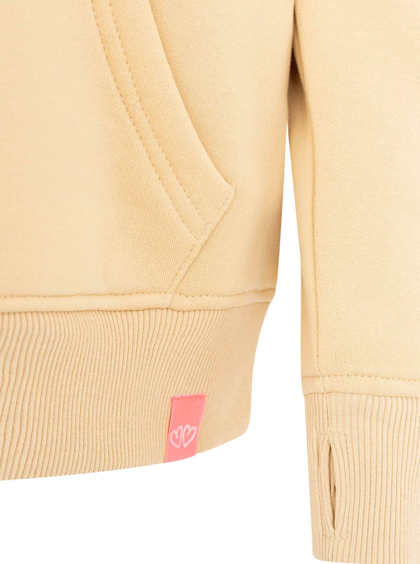 Zwillingsherz Hoodie »"LOVE"«, Kapuzeninnenseite mit Leomuster, großer Print, Kängurutasche
