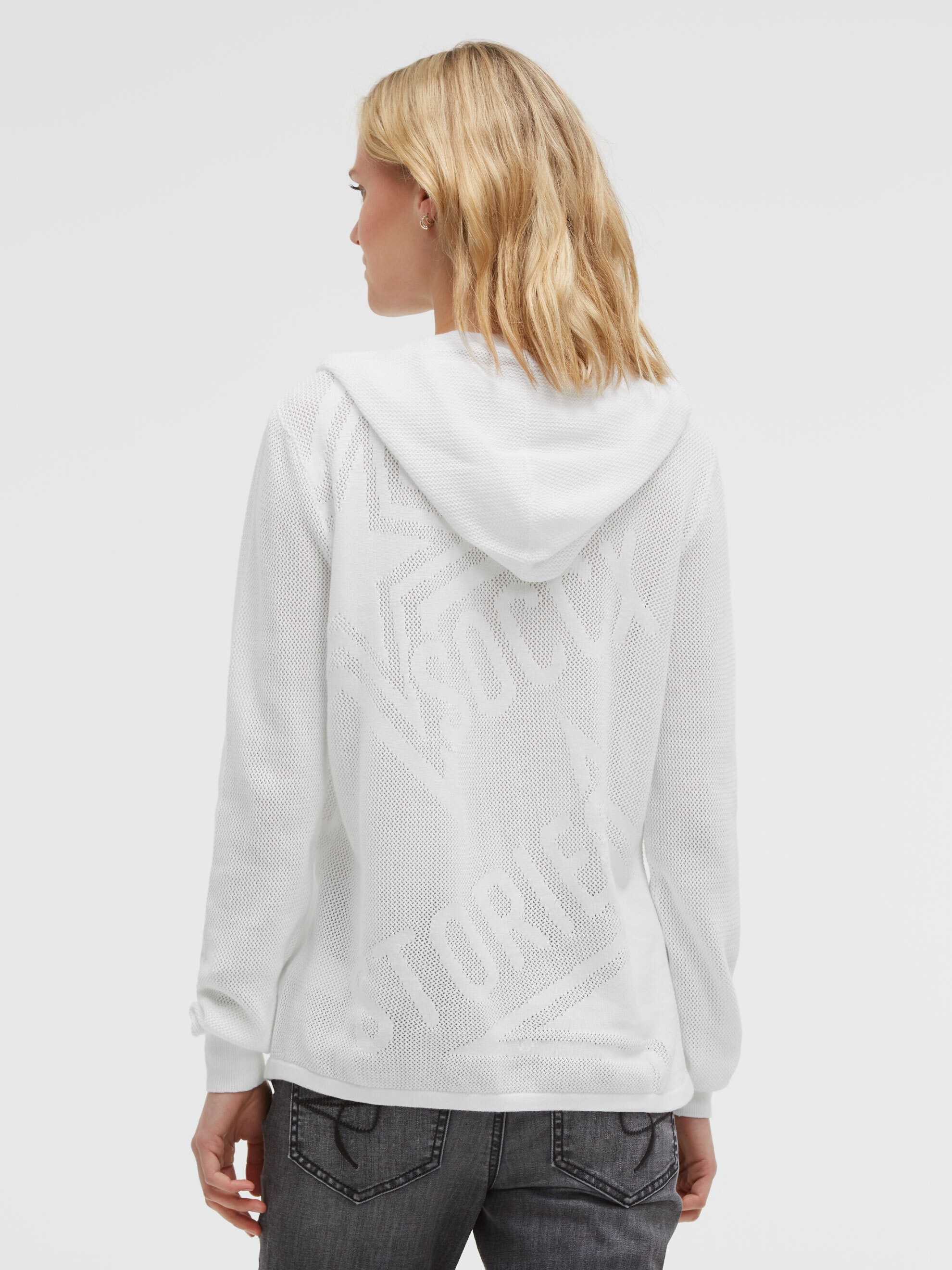 SOCCX Kapuzenpullover mit Intarsien-Strick