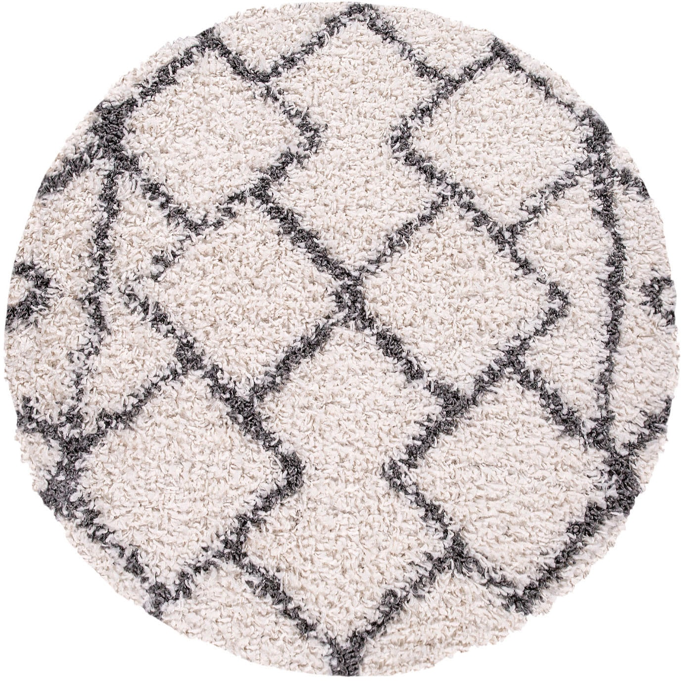 Paco Home Hochflor-Teppich "Kalmar 450" rund 44 mm Höhe Shaggy, Scandi Desi günstig online kaufen