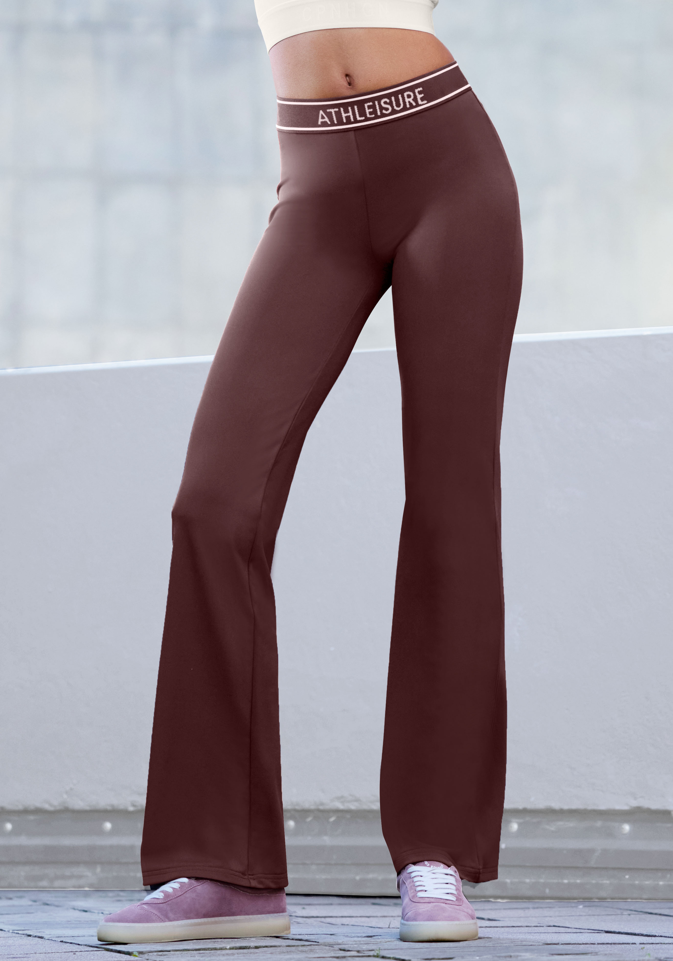 LASCANA ACTIVE Jazzpants mit breitem Gummibund und Aufschrift