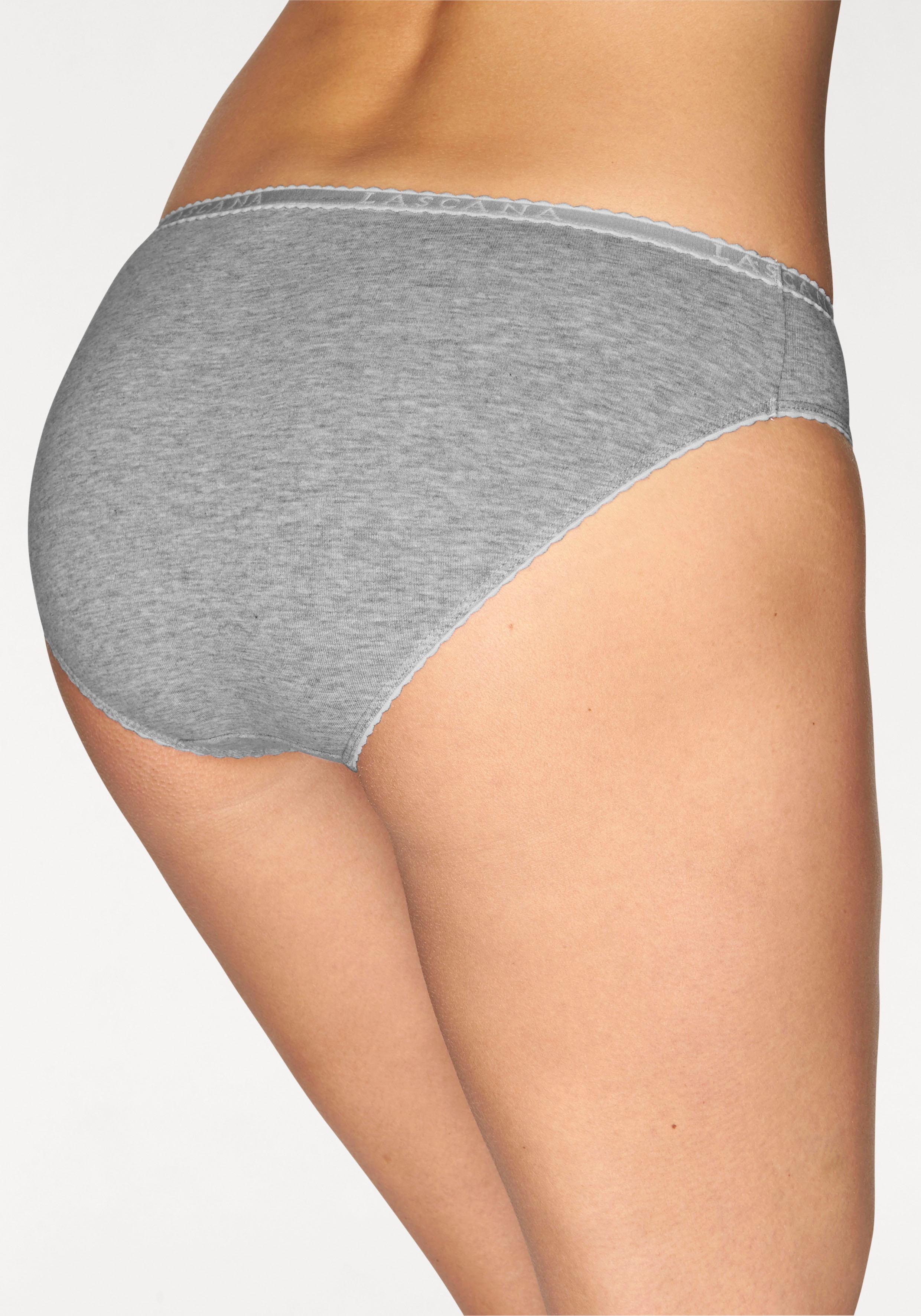 Thumbnail - LASCANA Slip 4er-Pack, aus elastischer Baumwoll-Qualität