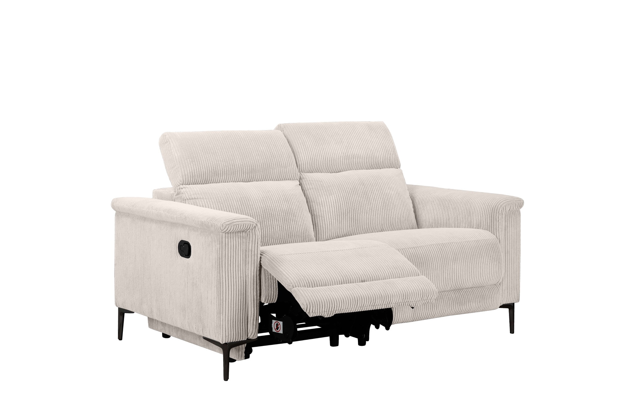 Places of Style 2-Sitzer »Lund in Cord, mit manueller o. elektrischer«, Relaxfunktion, USB-A, Kopfteilverstellung, Breite 160 cm