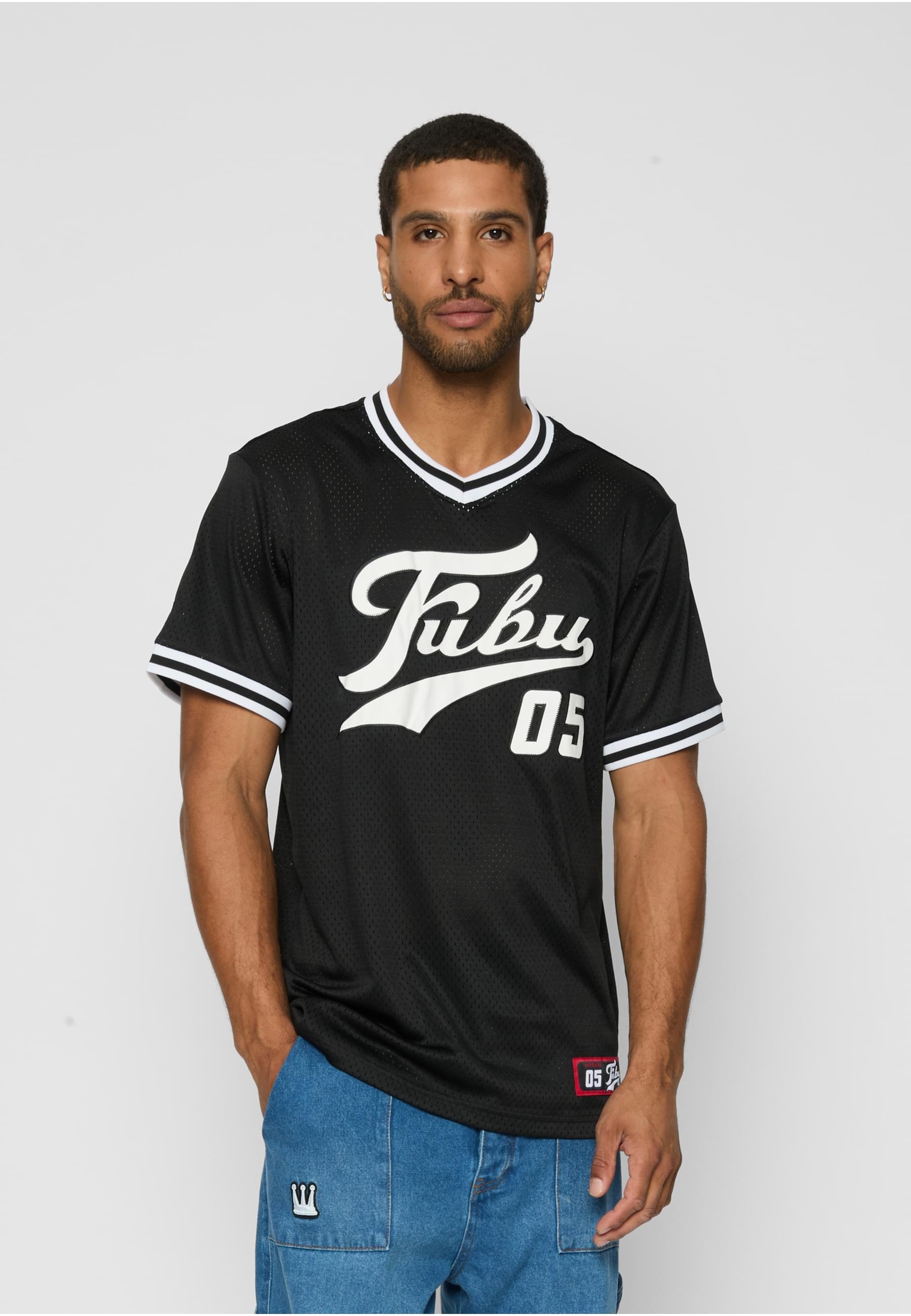 Fubu T-Shirt »Fubu FBMQ12112BLK Fubu Varsity Mesh T-Shirt« 1 Stk. tlg.