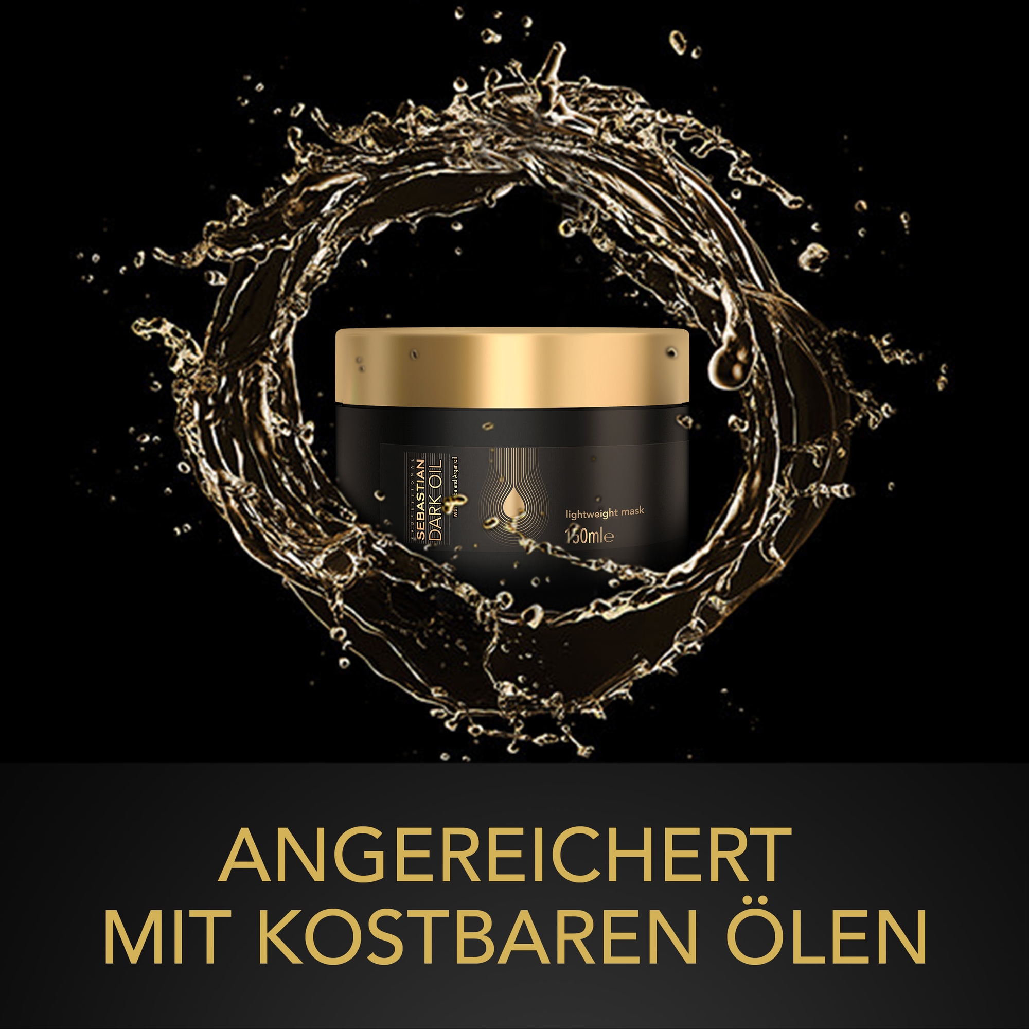 Sebastian Professional Haarmaske »DarkOil Mask« leichte Pflege, reichhaltige Öle, sorgt für geschmeidiges Haar