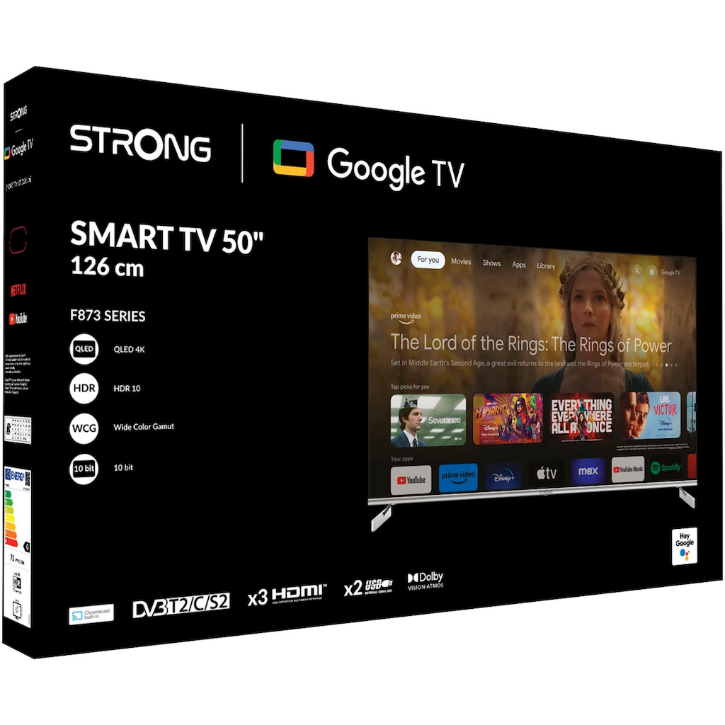 Strong QLED-Fernseher »SRT 50UF8733«, 126 cm/50 Zoll, 4K Ultra HD, Google TV-Smart-TV