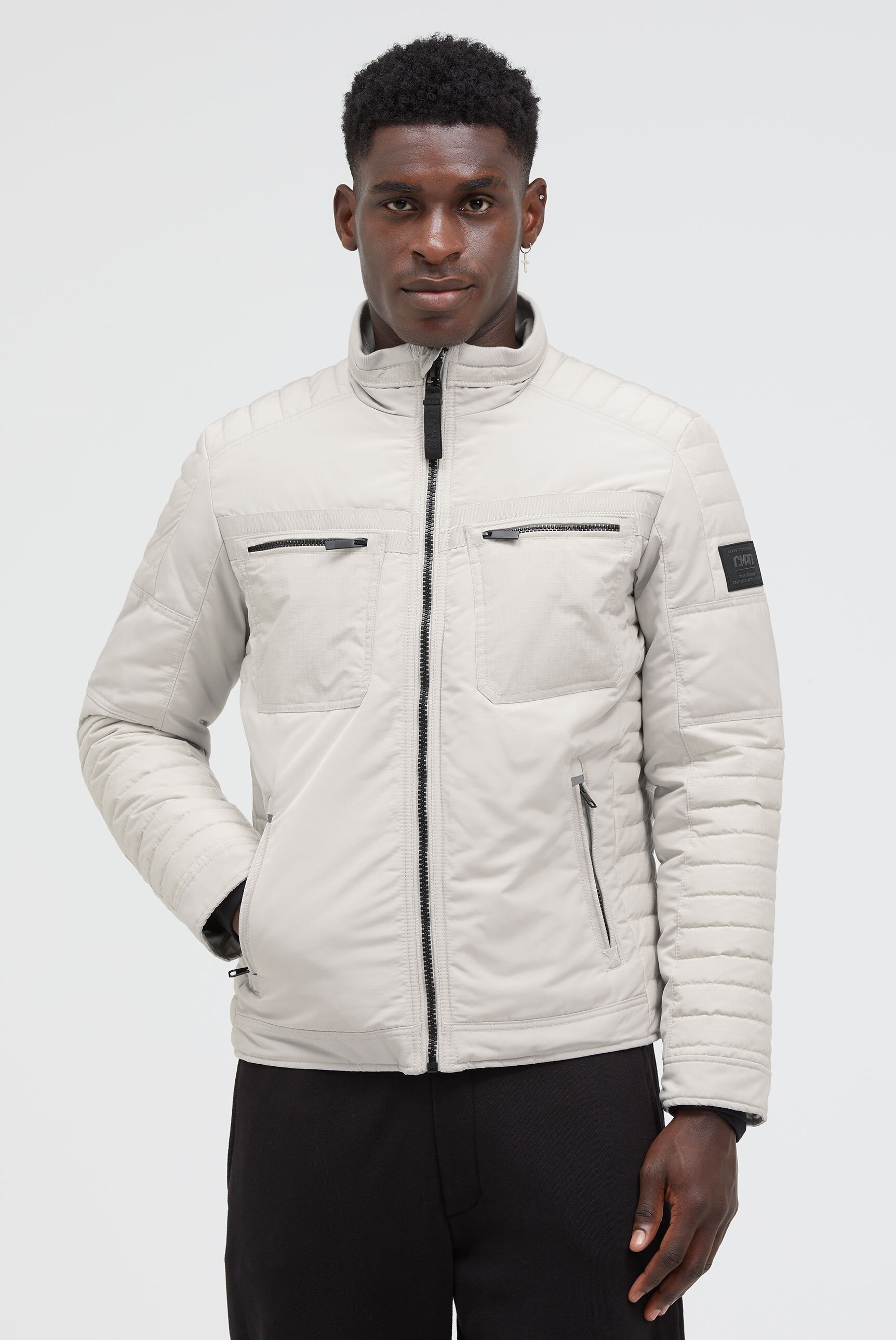 CMPD Bikerjacke ohne Kapuze mit Windbreaker-Bündchen günstig online kaufen