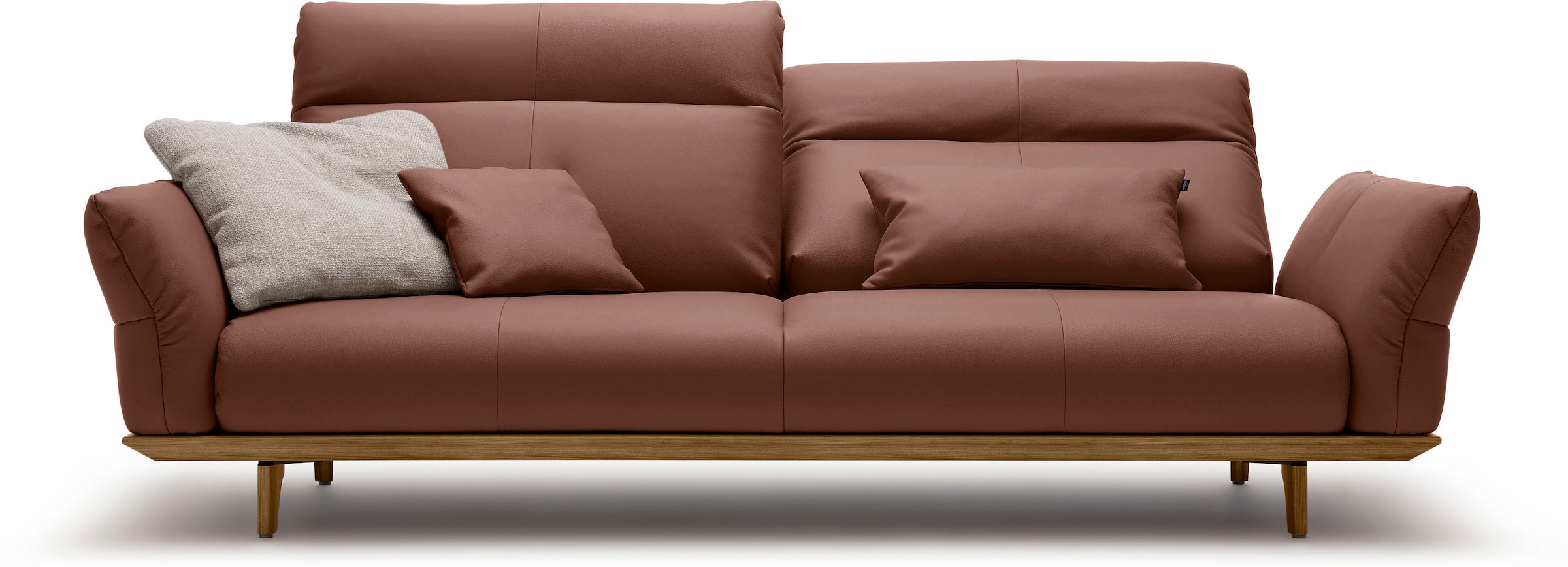 Creation BY ROLF BENZ 3,5-Sitzer »CR.460«, Sockel und Füße in Nussbaum, Breite 228 cm