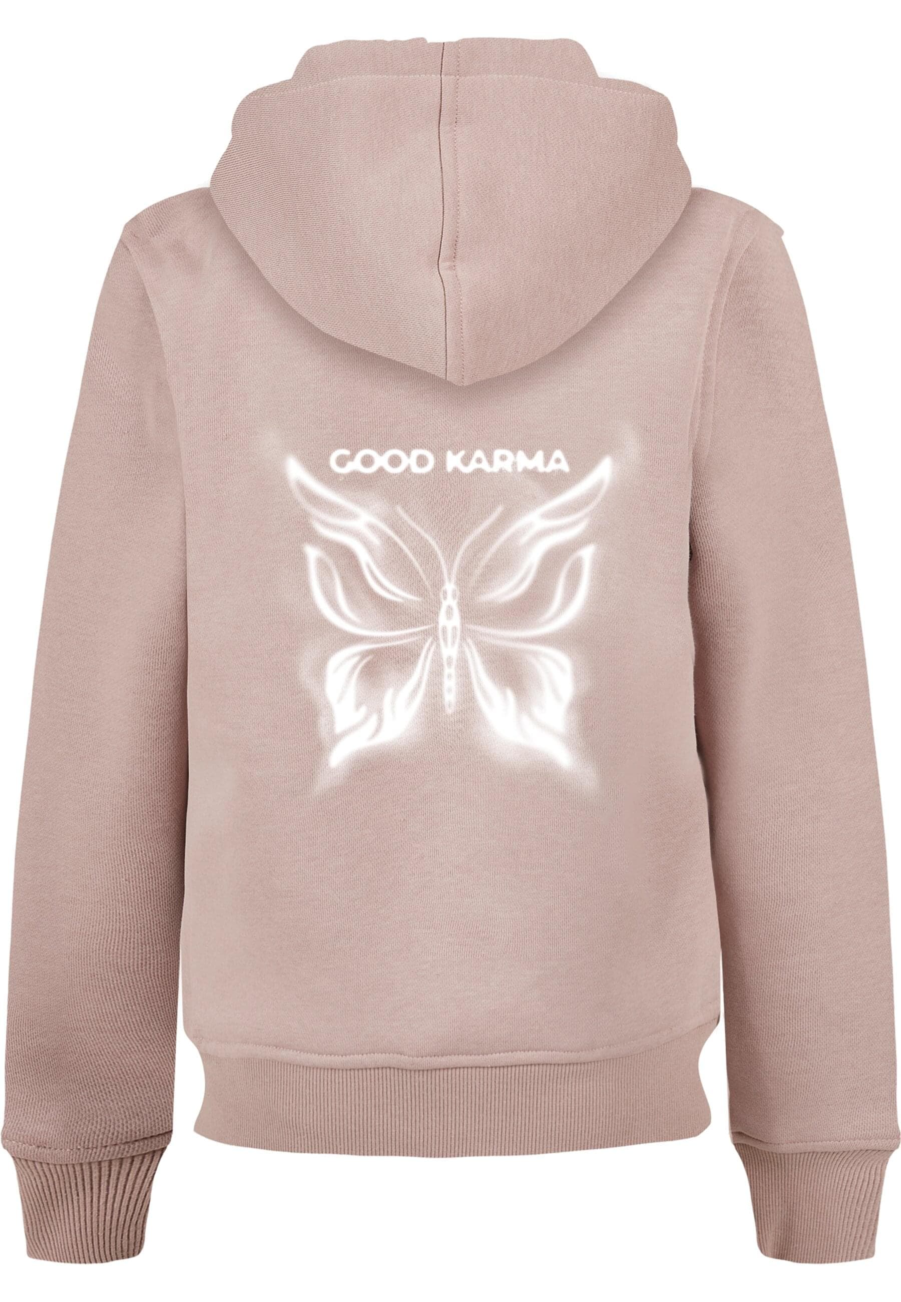 MisterTee Kapuzensweatshirt »MisterTee Karma Butterfly Basic Kids Hoody«, (1 tlg.)